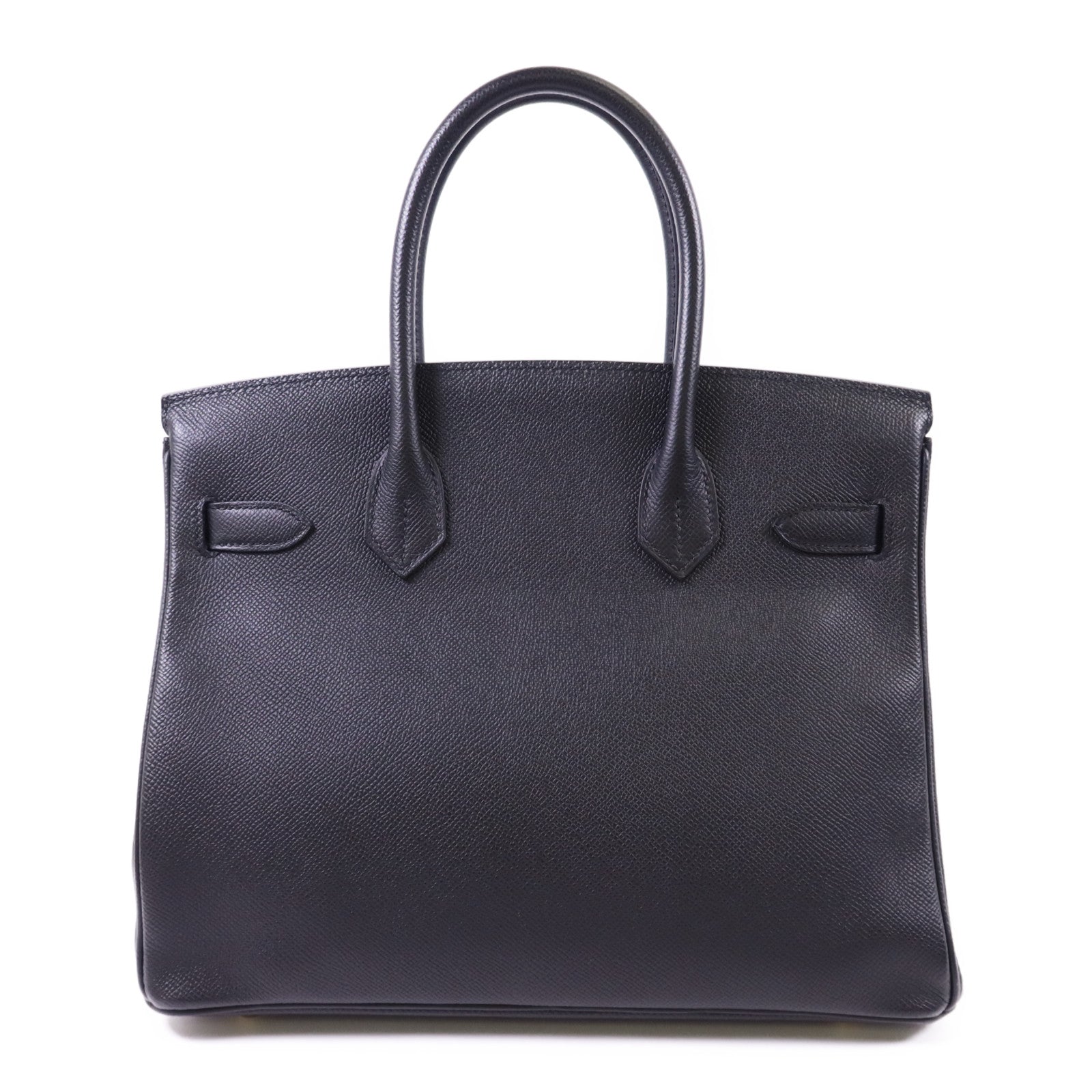 HERMES Epsom皮革Birkin 30金扣手挽袋Noir