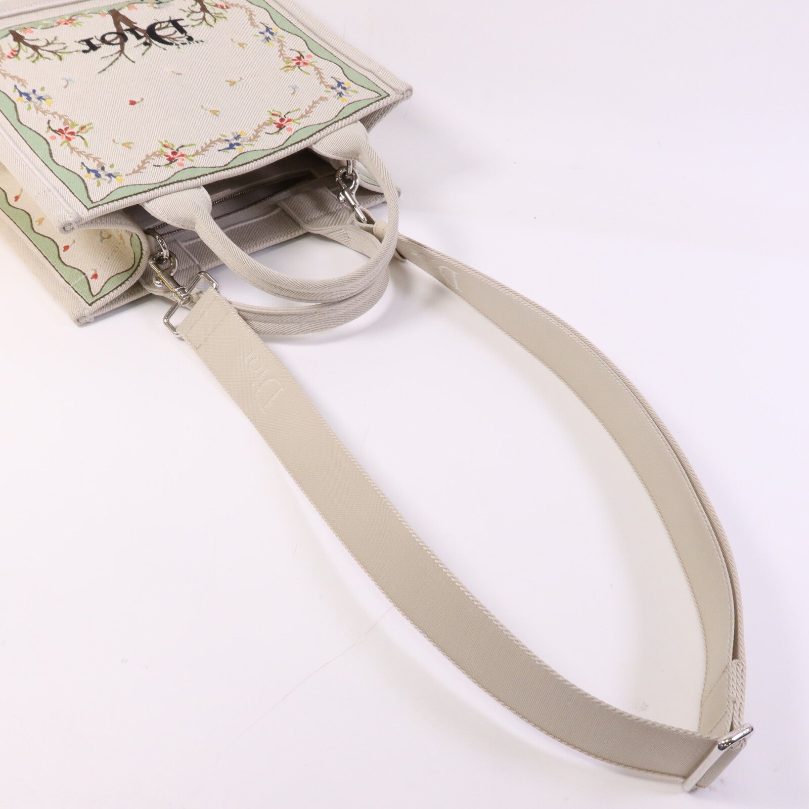Dior 帆布Book Tote Small銀扣手挽肩背兩用袋