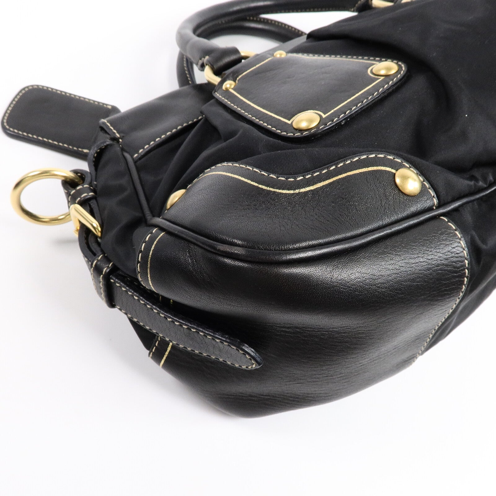 PRADA 牛皮皮革/尼龍2 Way Shoulder Bag手挽肩背兩用袋