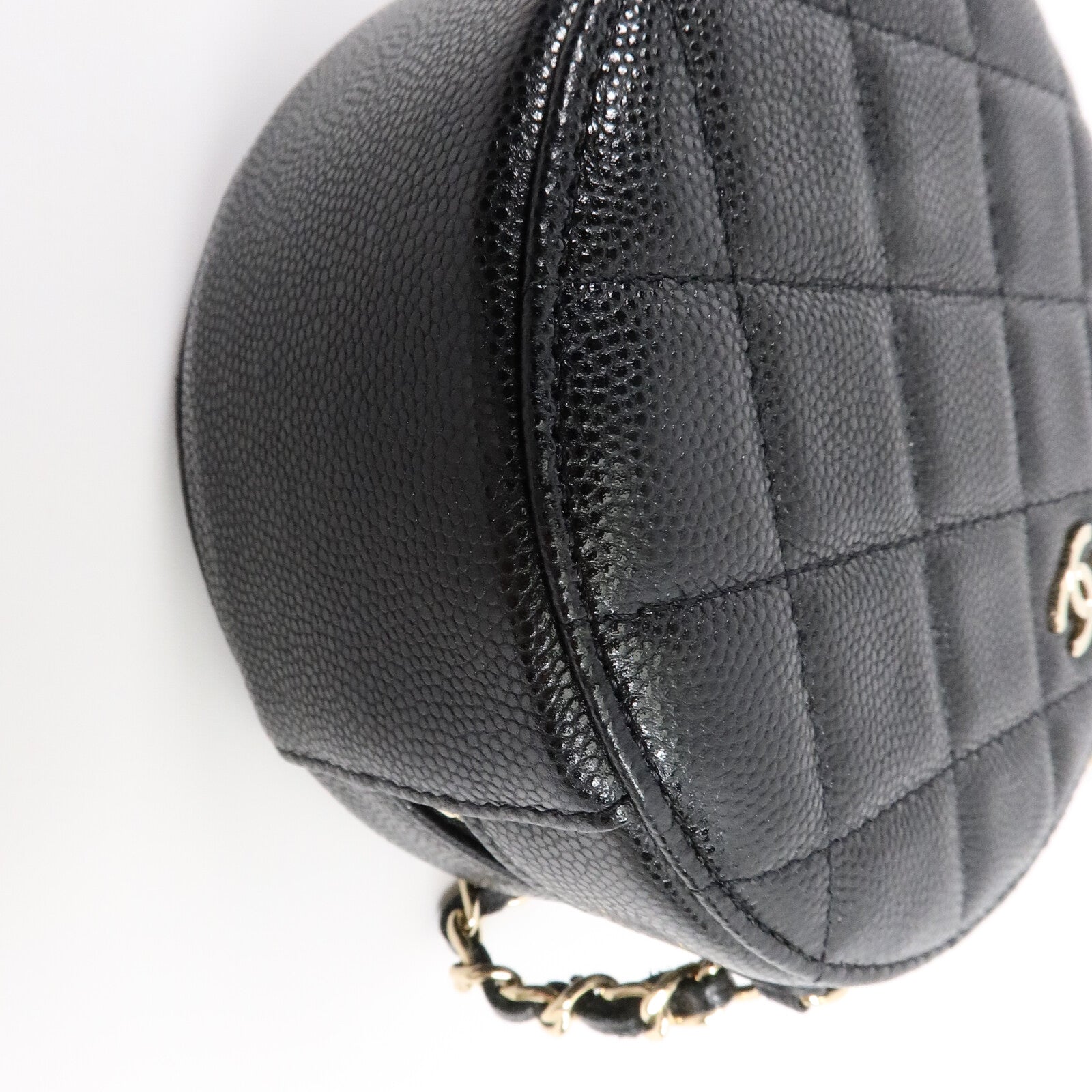 CHANEL 牛皮皮革Round Clutch With Chain肩背袋