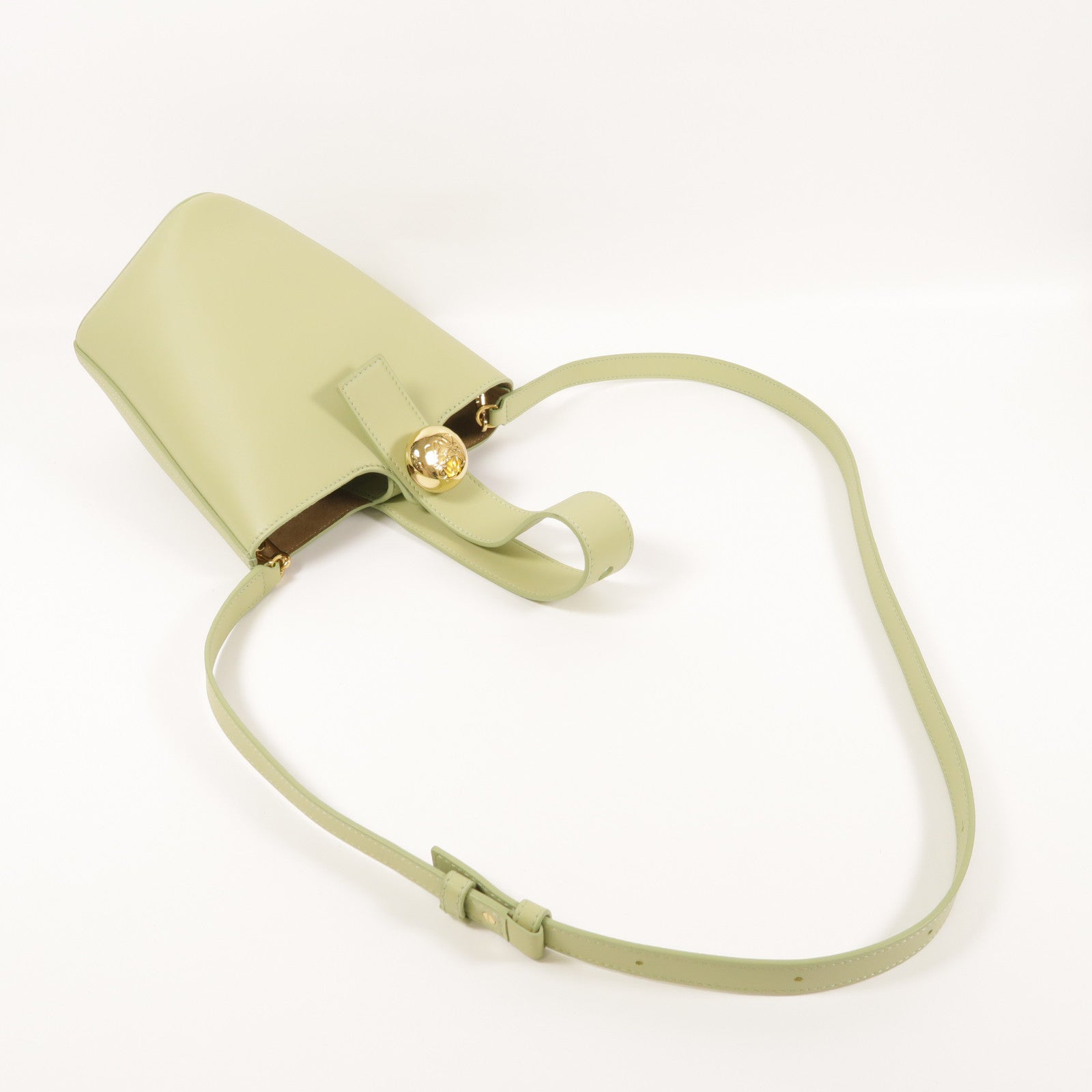 LOEWE 牛皮皮革Pebble Bucket Mini金扣手挽肩背兩用袋