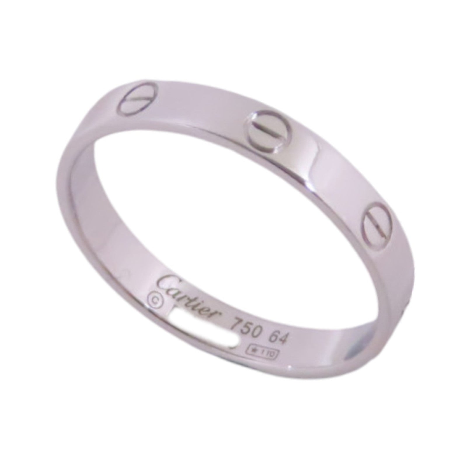 CARTIER 18K白金Love Wedding Band Ring戒指Cartier#64/US#10.75