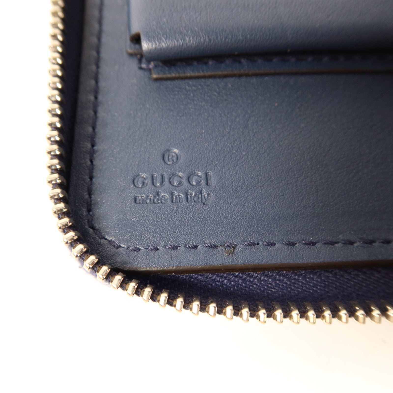 GUCCI 牛皮皮革Guccissima Travel Document Wallet銀扣長錢包