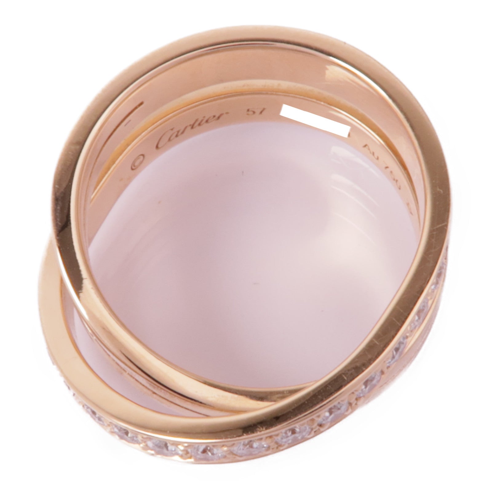 CARTIER 18K玫瑰金Etincelle de Cartier Ring鑽石戒指Cartier#57/US#8