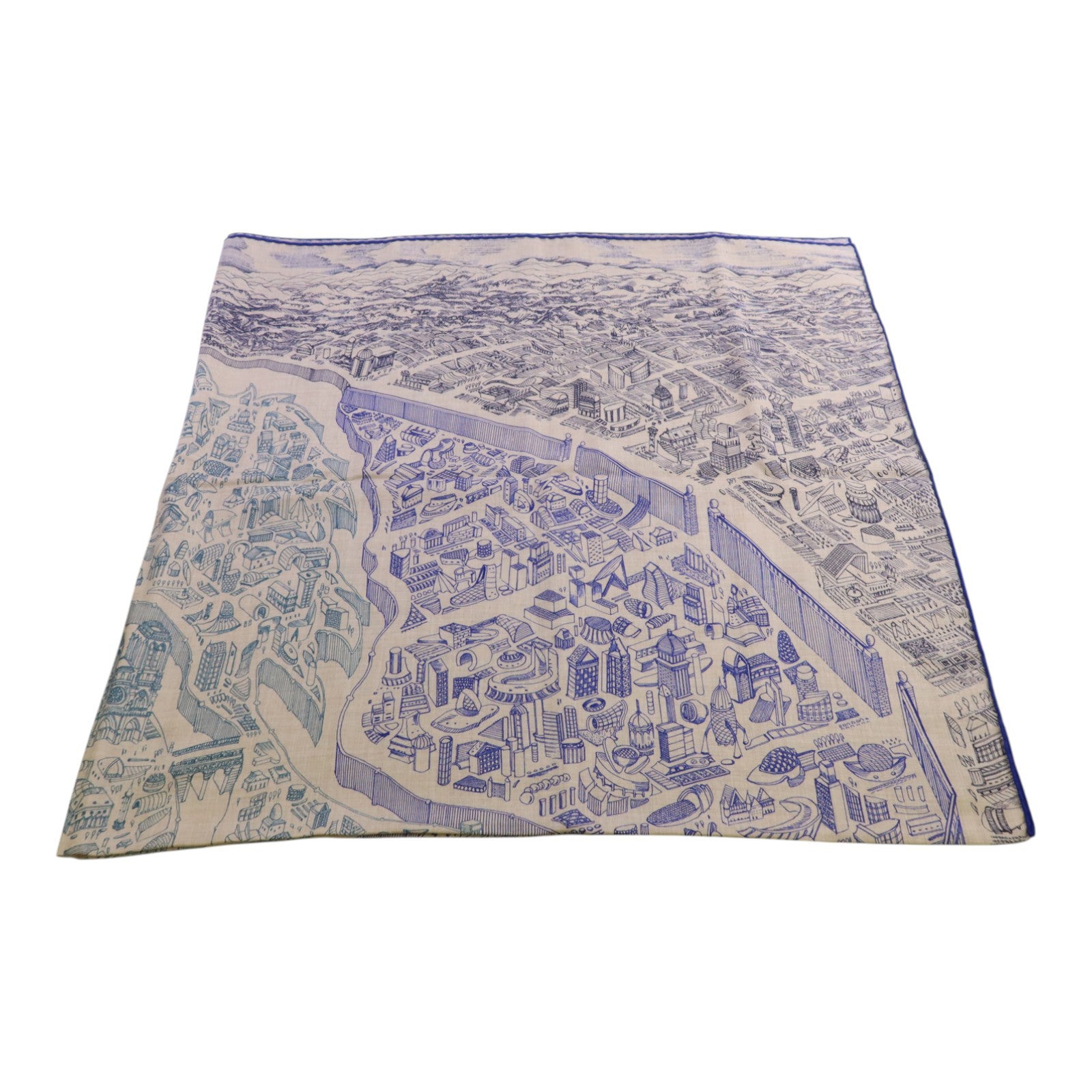 HERMES 羊絨/絲質Mors A Jouets Bandana Shawl 140x140絲巾