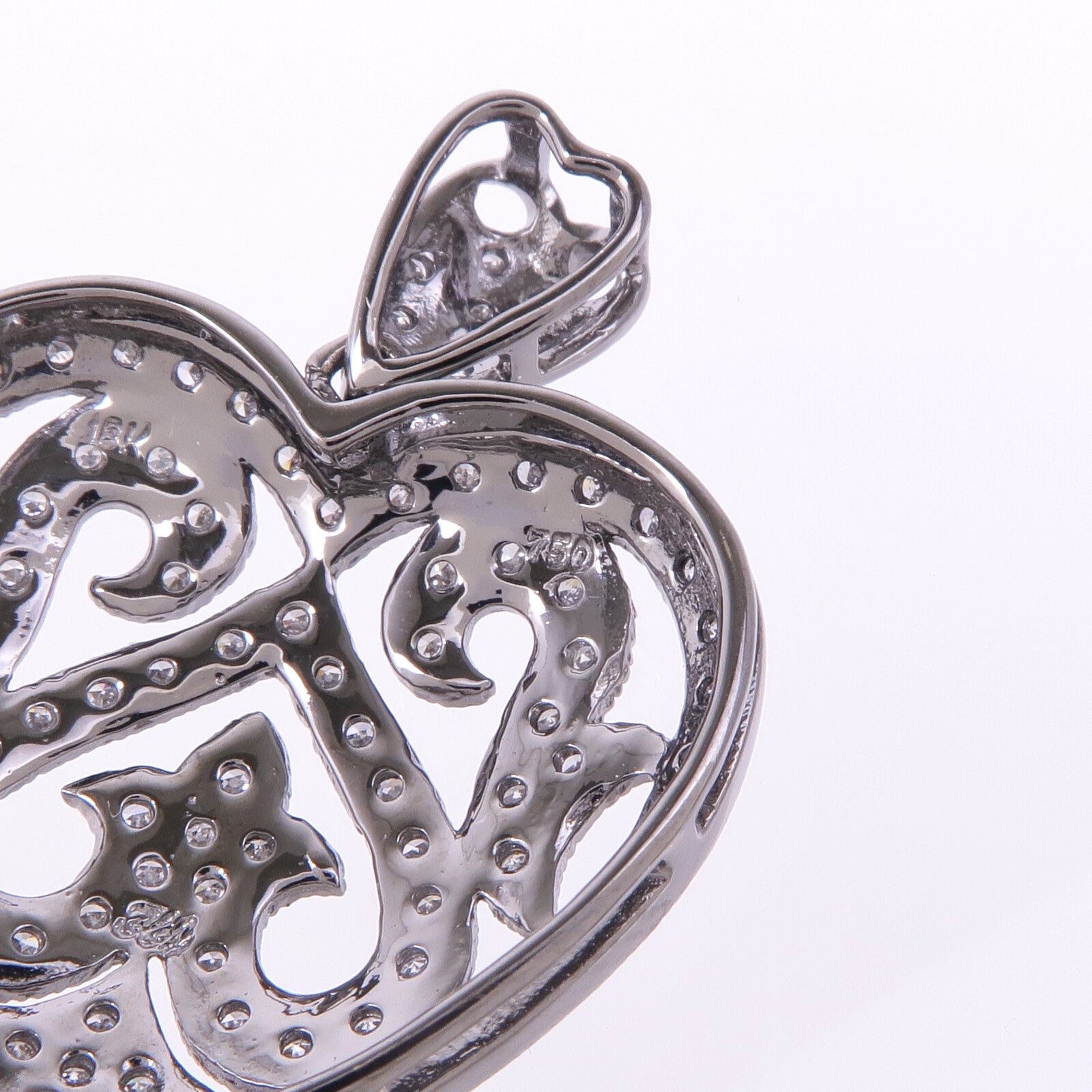 JEWELRY 18K白金Diamond Pendant Top鑽石吊墜