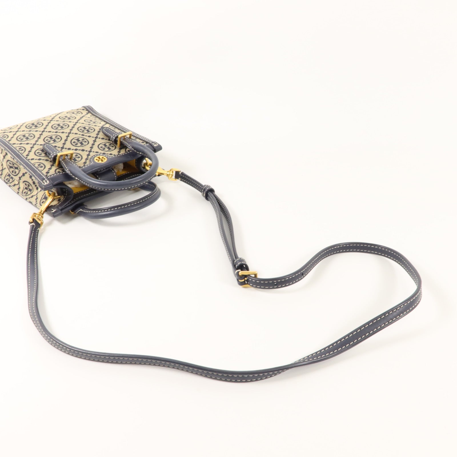 Tory Burch 帆布T Monogram Jacquard Mini Tote手挽肩背兩用袋