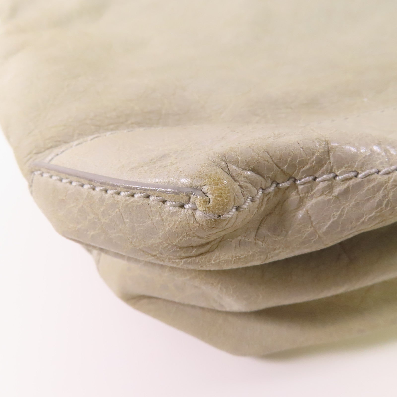 BALENCIAGA SHW Shoulder Bag 272409 Lambskin Leather Grey