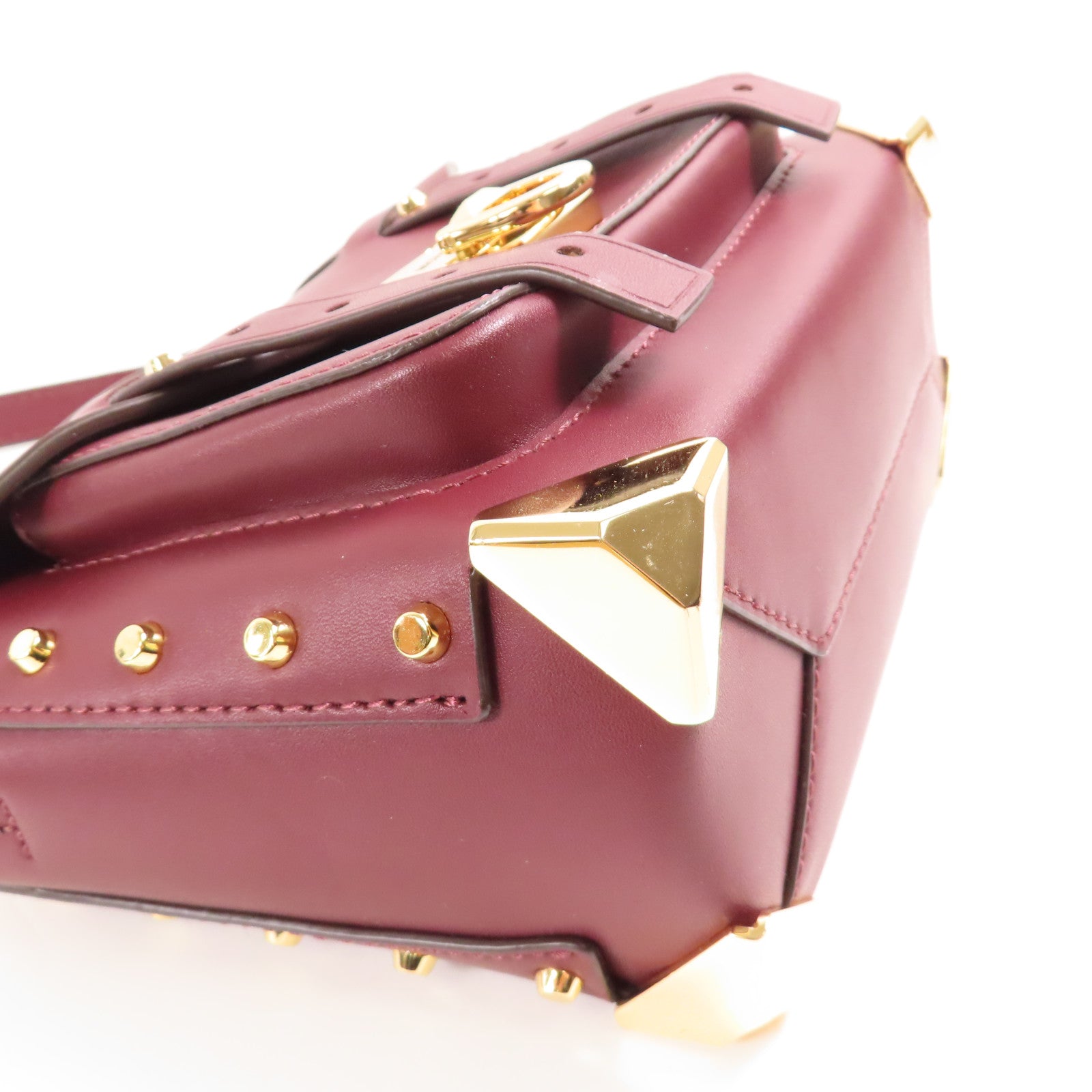 Michael Kors 牛皮皮革Mini Manhattan Bag金扣手挽肩背兩用袋