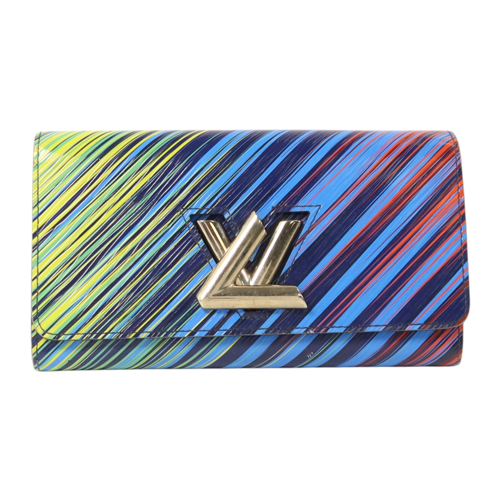 LOUIS VUITTON Epi Rainbow Twist Long Wallet銀扣長錢包