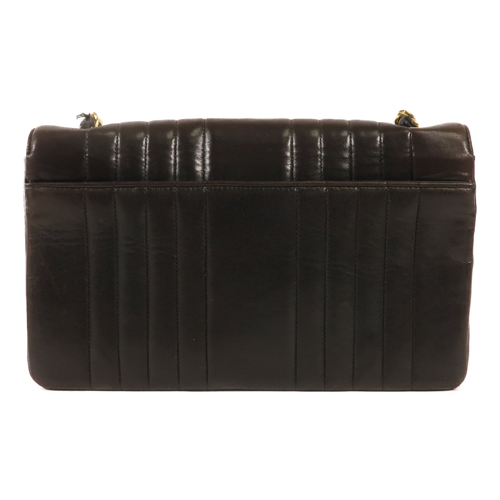 CHANEL 牛皮皮革Chain Shoulder金扣鏈帶肩背袋