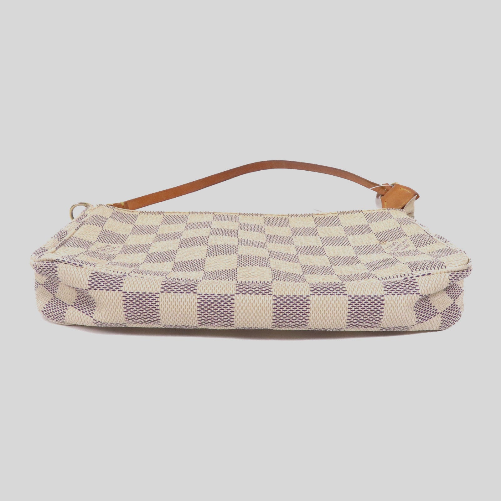 LOUIS VUITTON Damier Azur Pochette Accessories金扣手挽袋