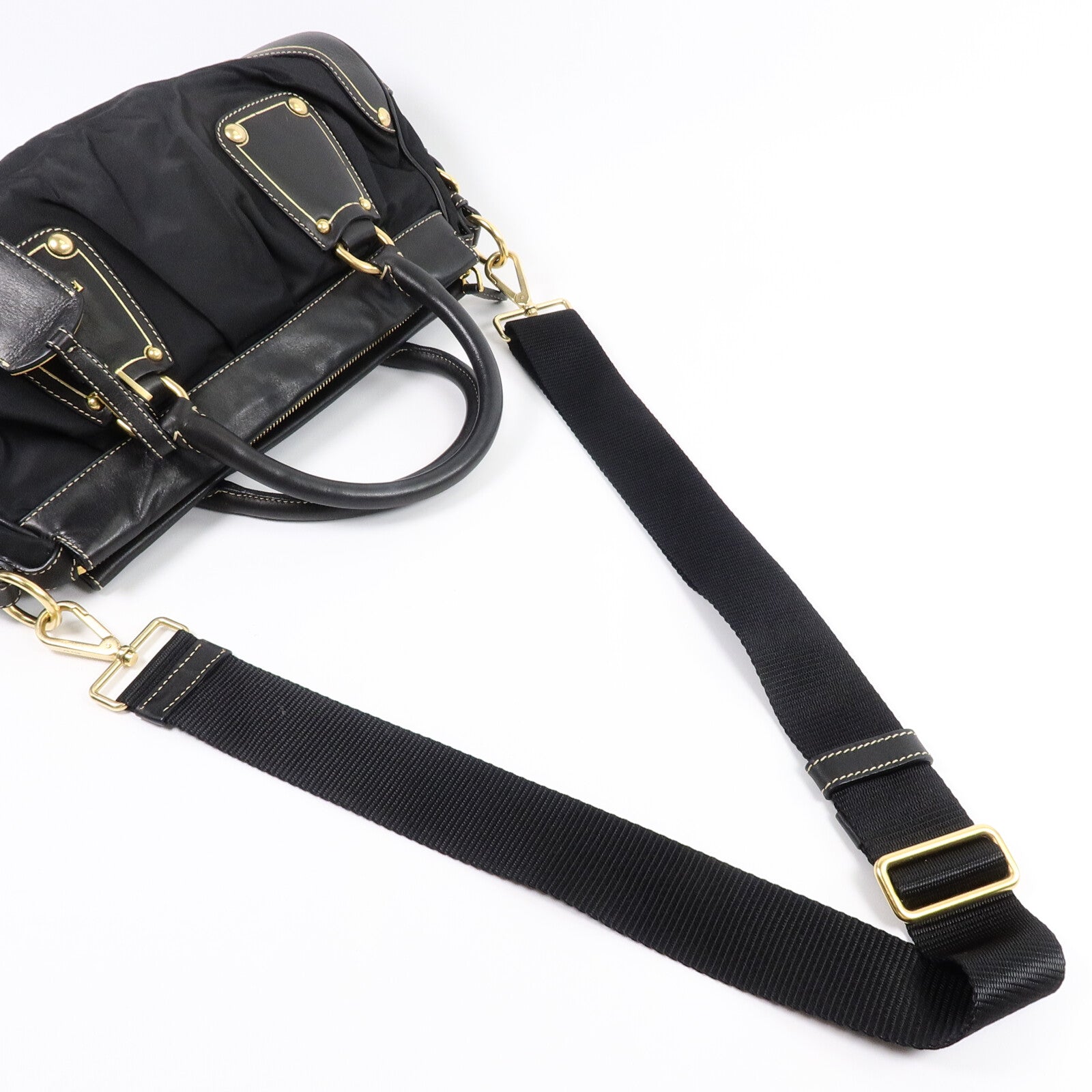PRADA 牛皮皮革/尼龍2 Way Shoulder Bag手挽肩背兩用袋