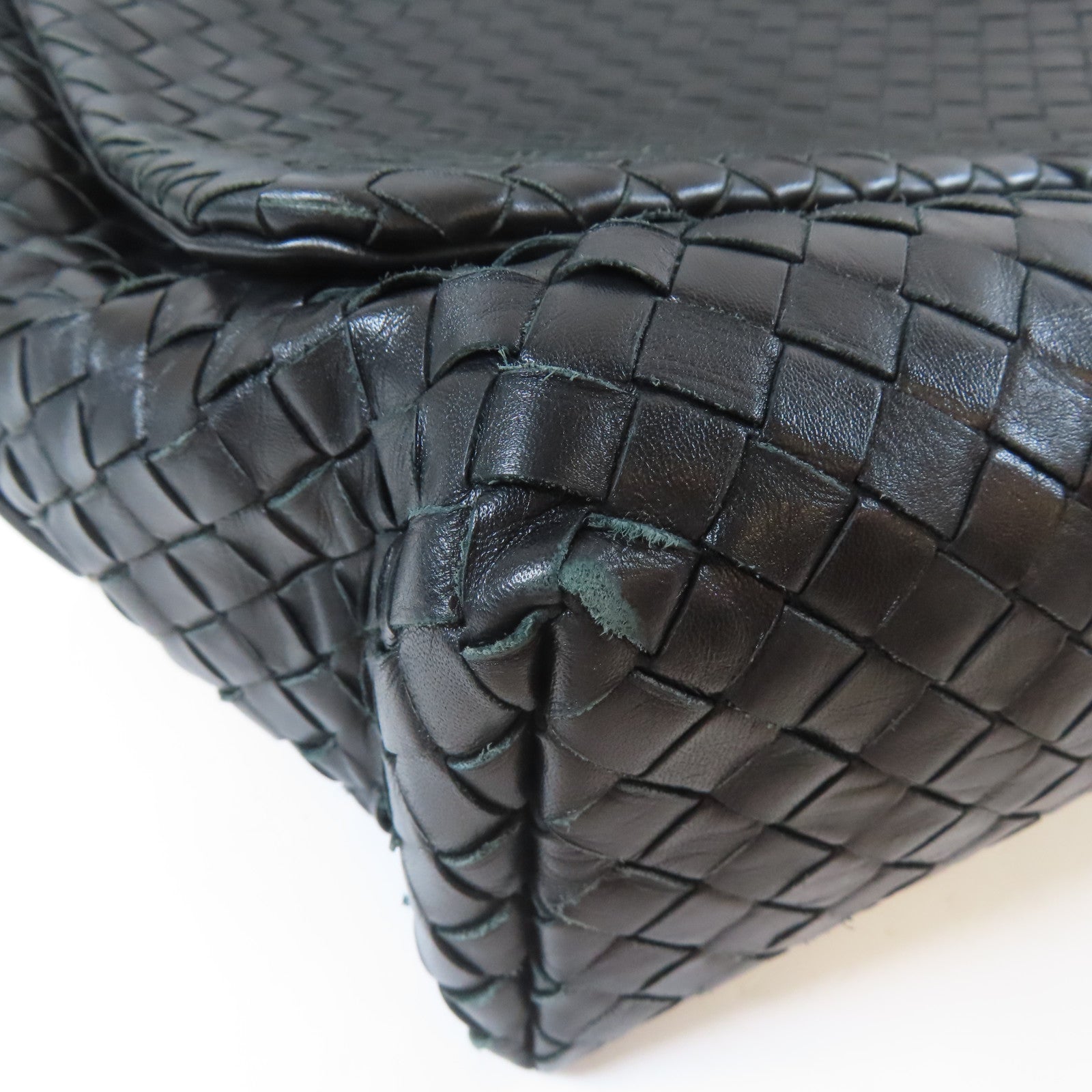 BOTTEGA VENETA 【激減優惠】織紋牛皮皮革Shoulder Bag肩背袋黑色