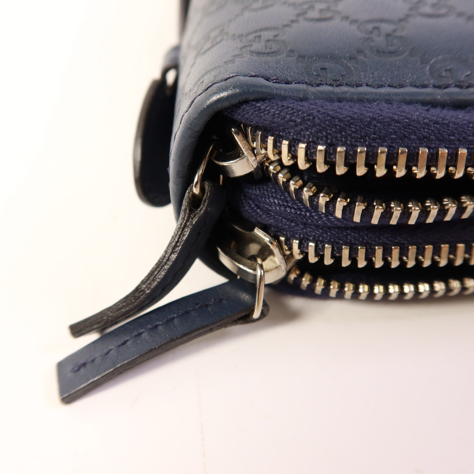 GUCCI 牛皮皮革Guccissima Travel Document Wallet銀扣長錢包