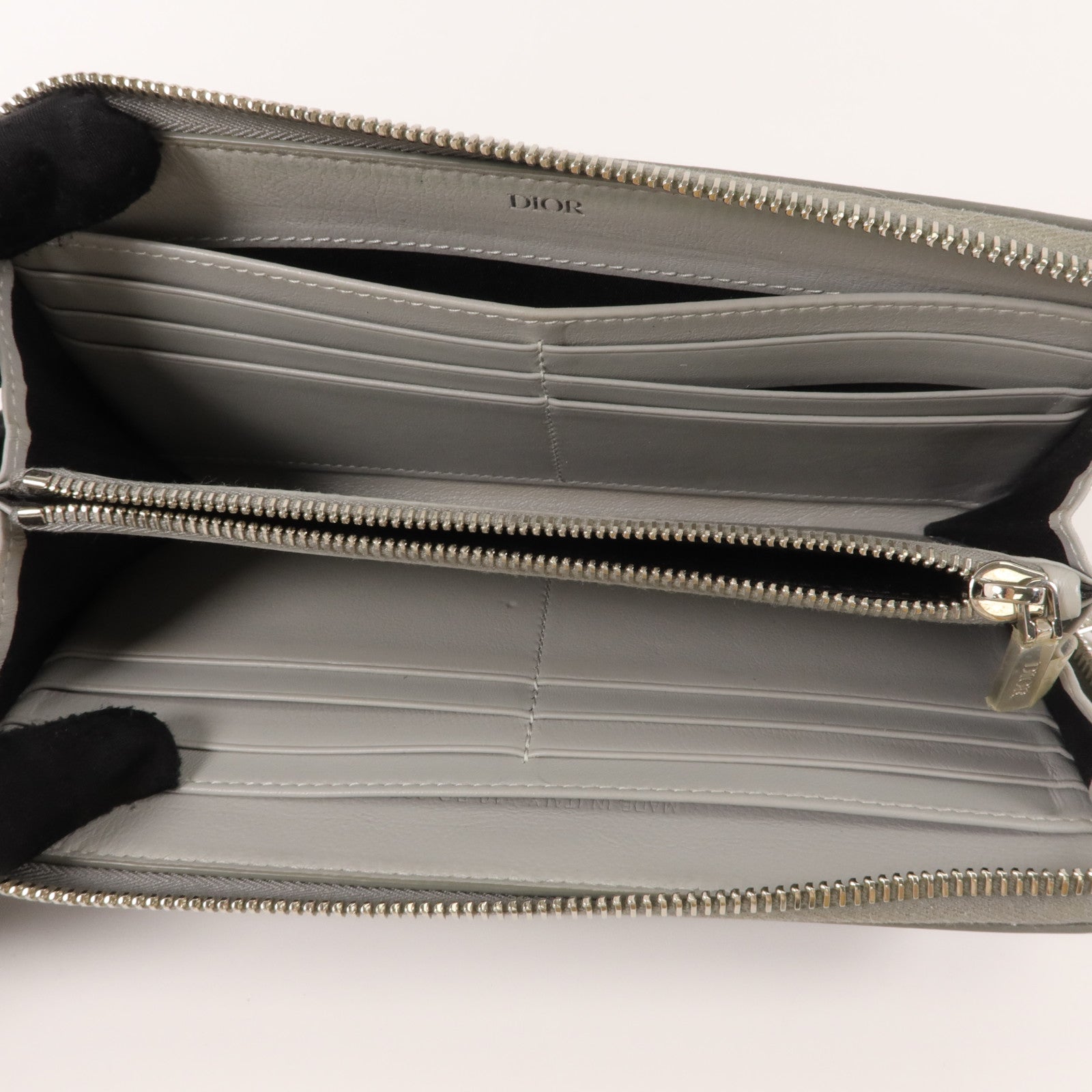 Dior 塗層帆布Long Zip Wallet長錢包