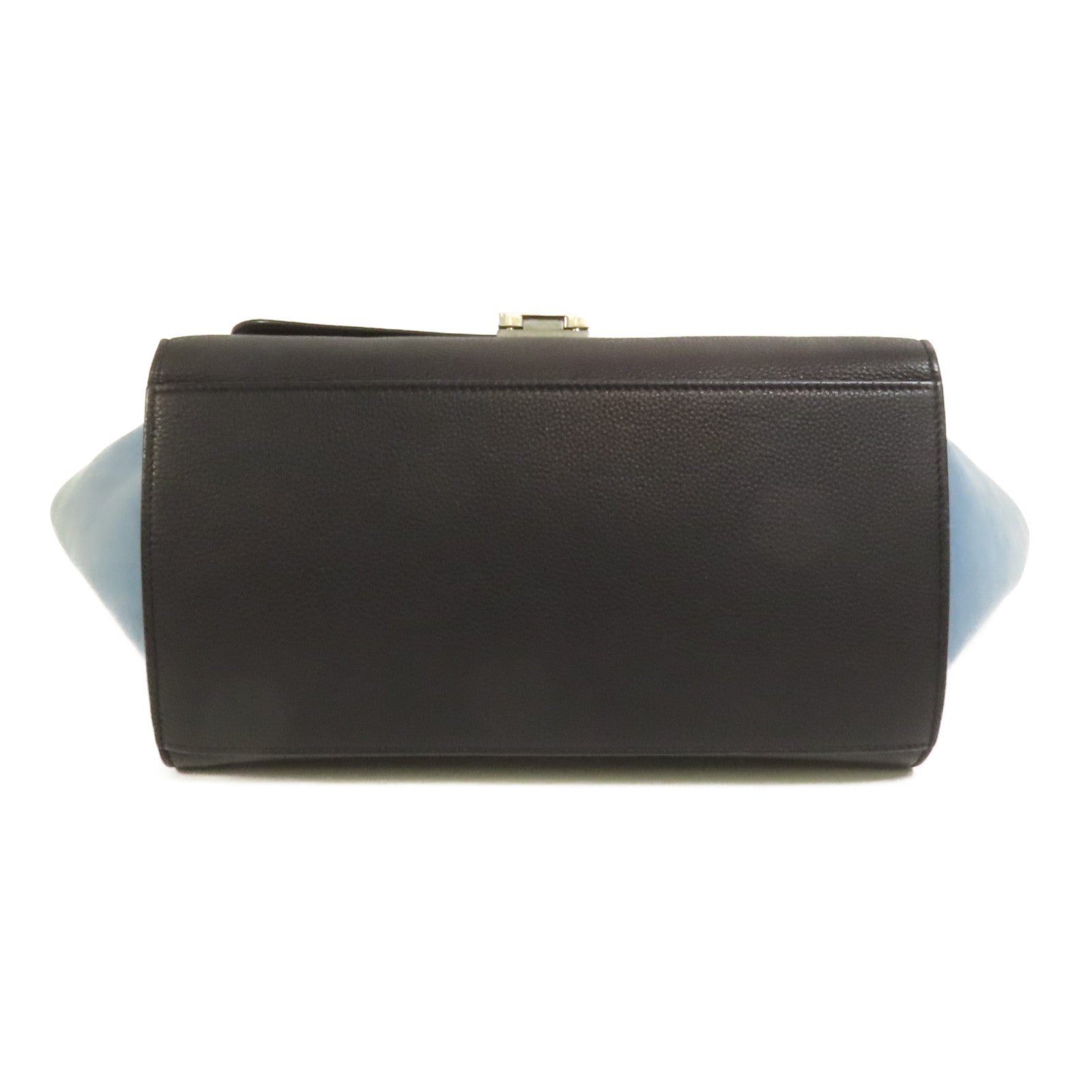 CELINE 牛皮皮革Trapeze銀扣手挽肩背兩用袋