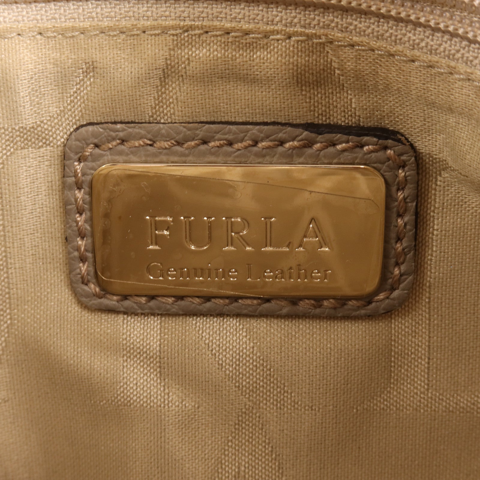 Furla 牛皮皮革Shoulder Bag金扣手挽肩背兩用袋