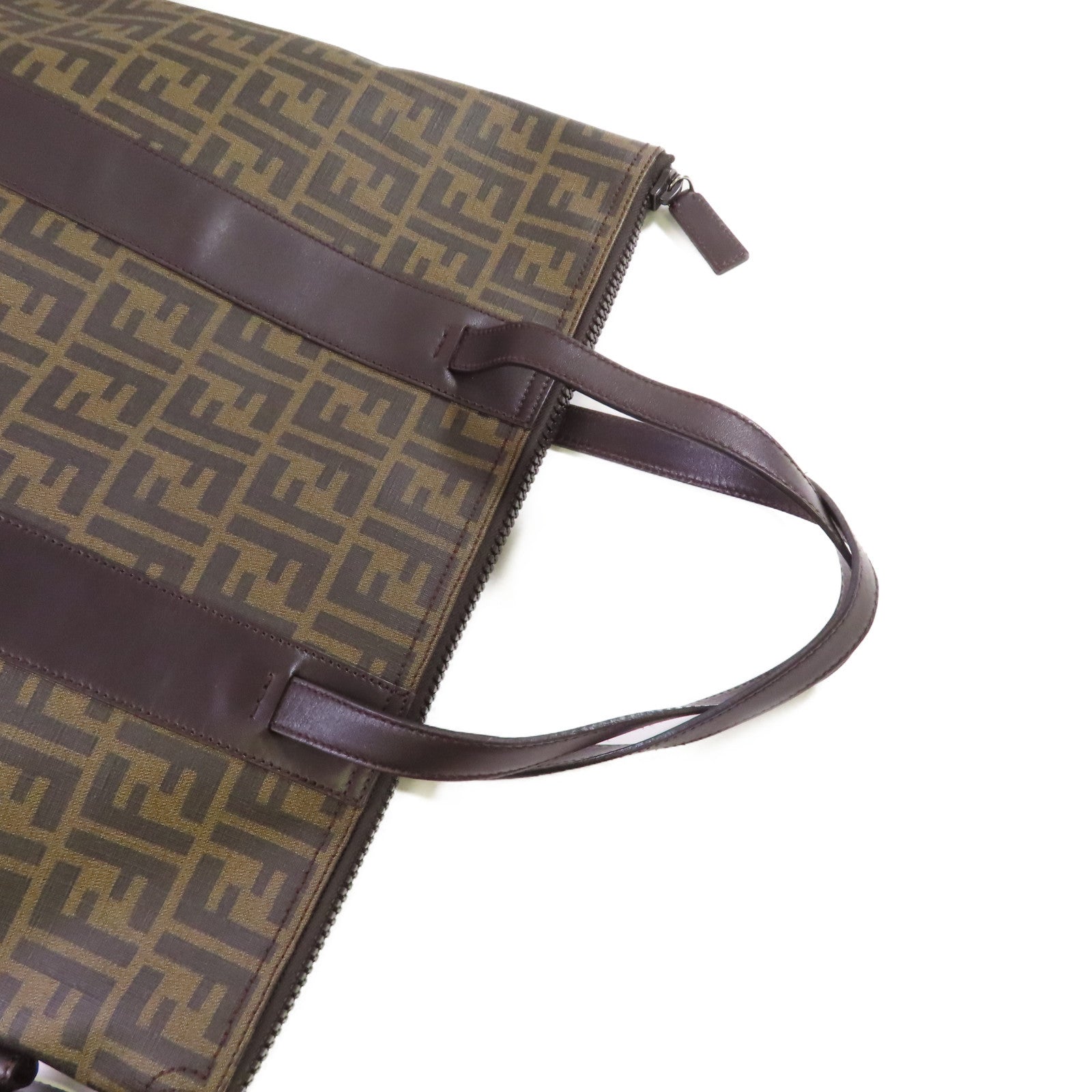 FENDI 塗層帆布Zucca Large Tote Bag肩背袋啡色