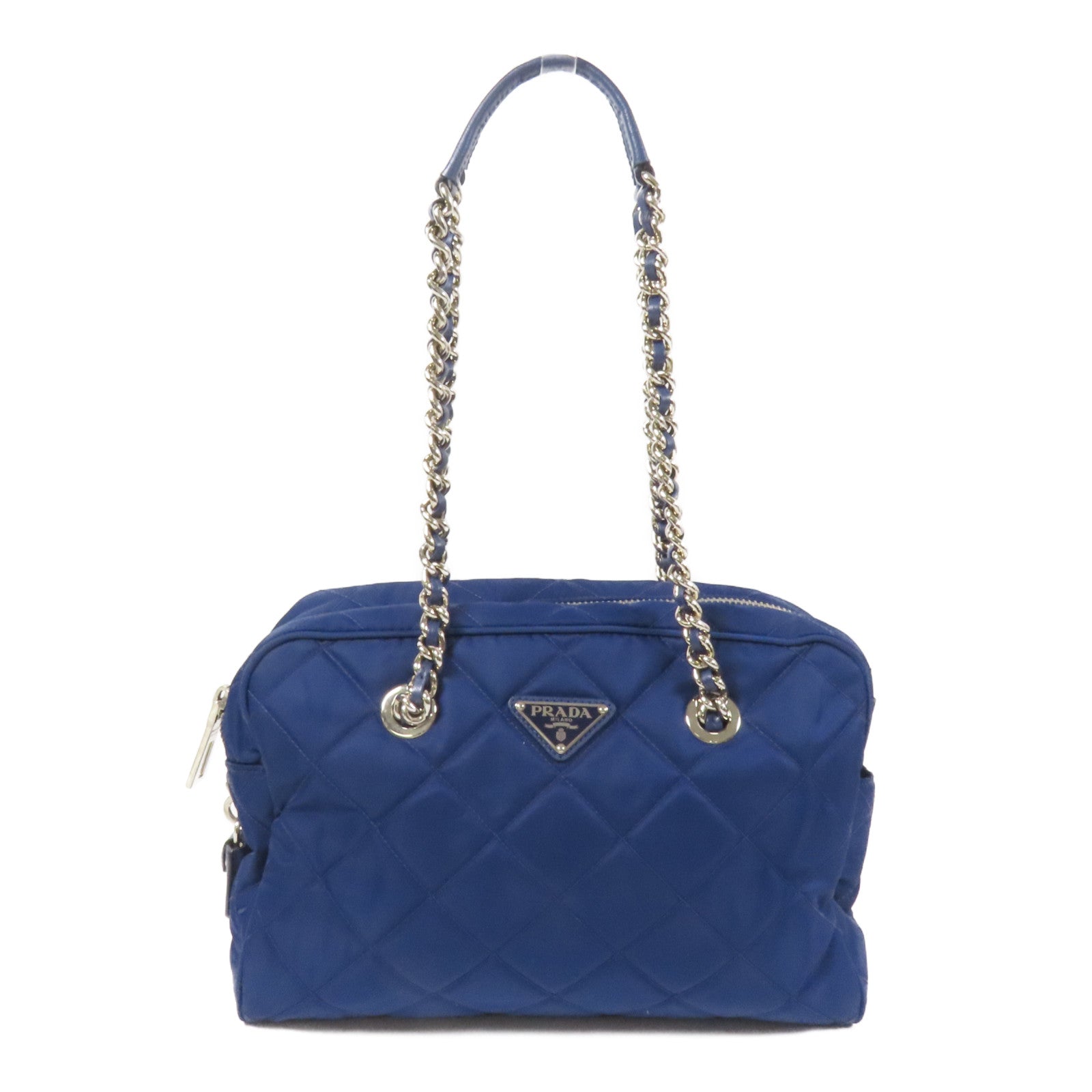 PRADA 尼龍Shoulder Bag銀扣肩背袋