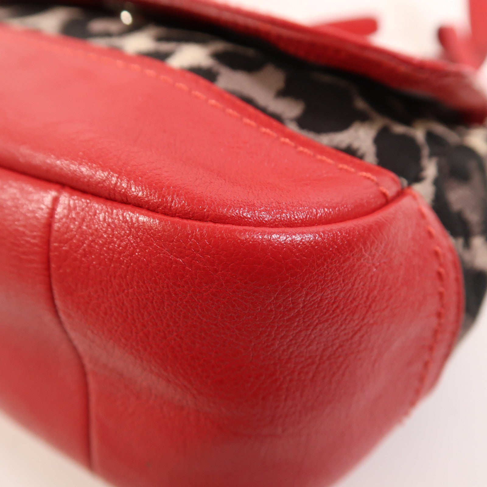 COACH 帆布/牛皮皮革Shoulder Bag銀扣肩背袋