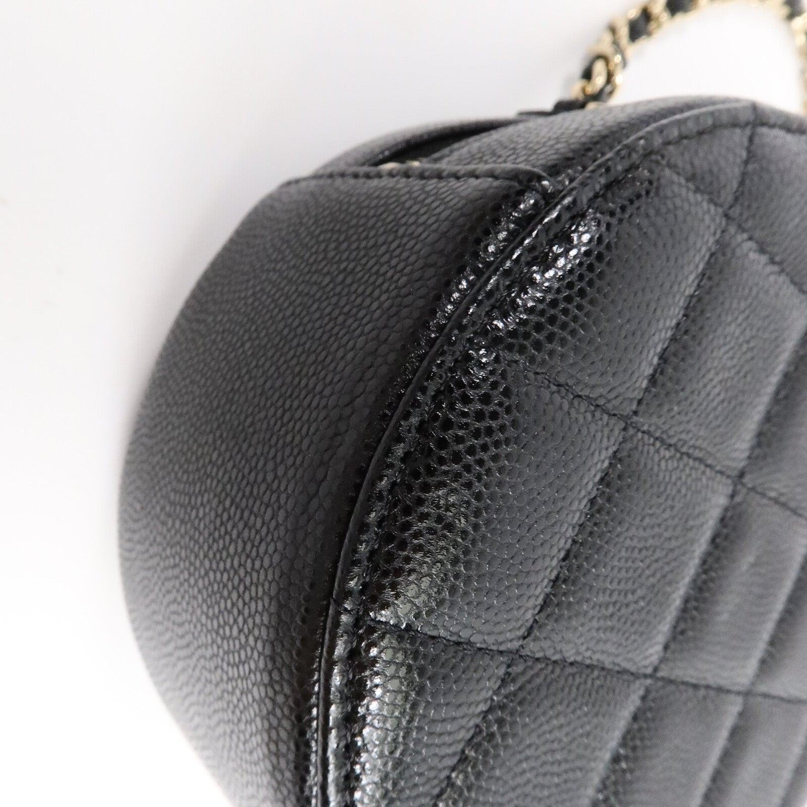 CHANEL 牛皮皮革Round Clutch With Chain肩背袋