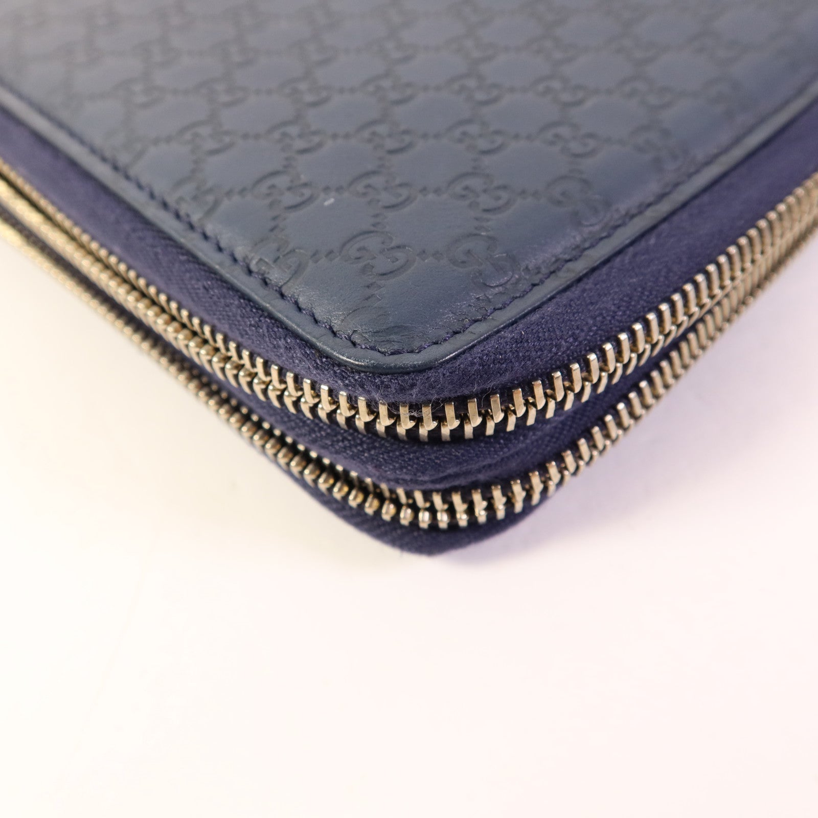 GUCCI 牛皮皮革Guccissima Travel Document Wallet銀扣長錢包