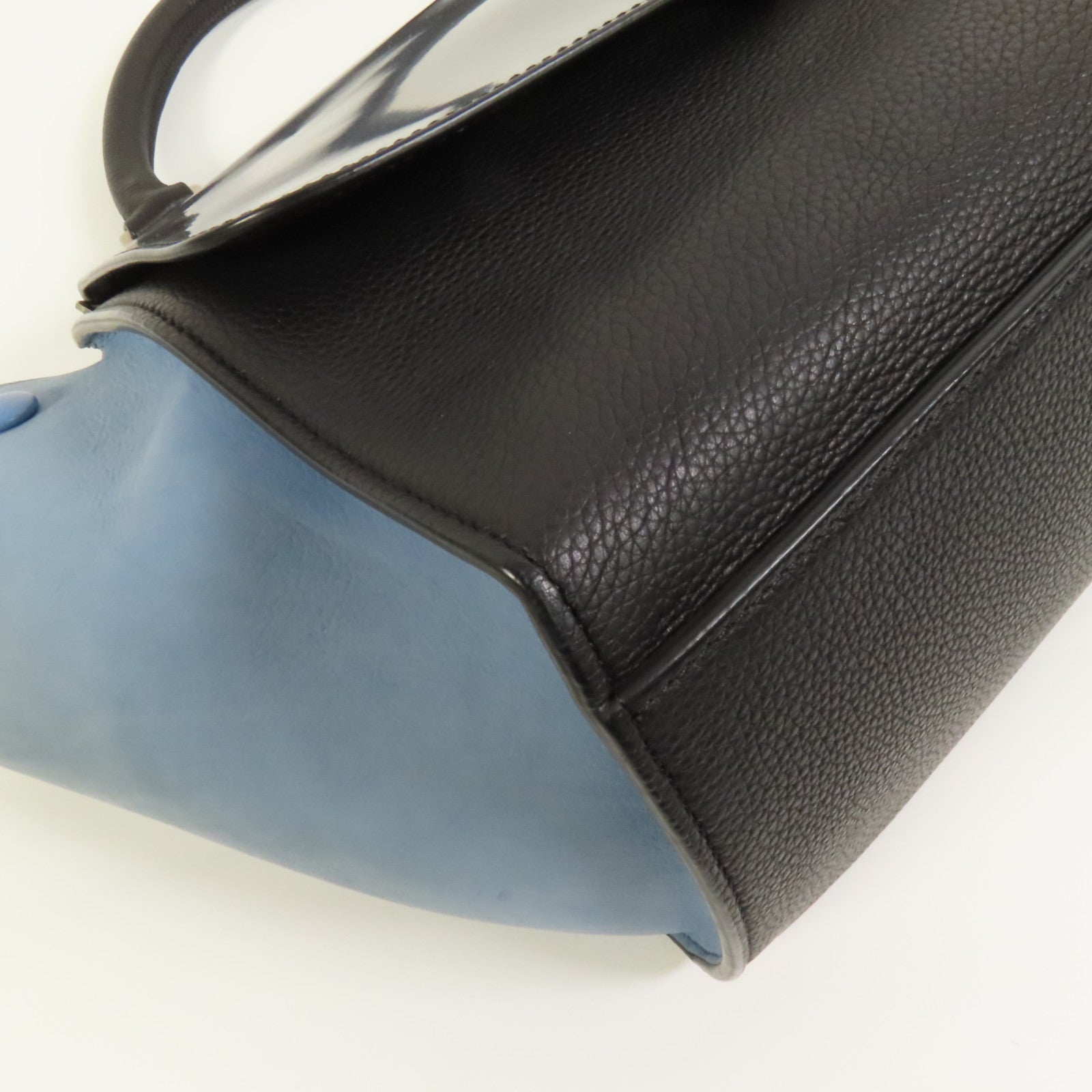 CELINE 牛皮皮革Trapeze銀扣手挽肩背兩用袋