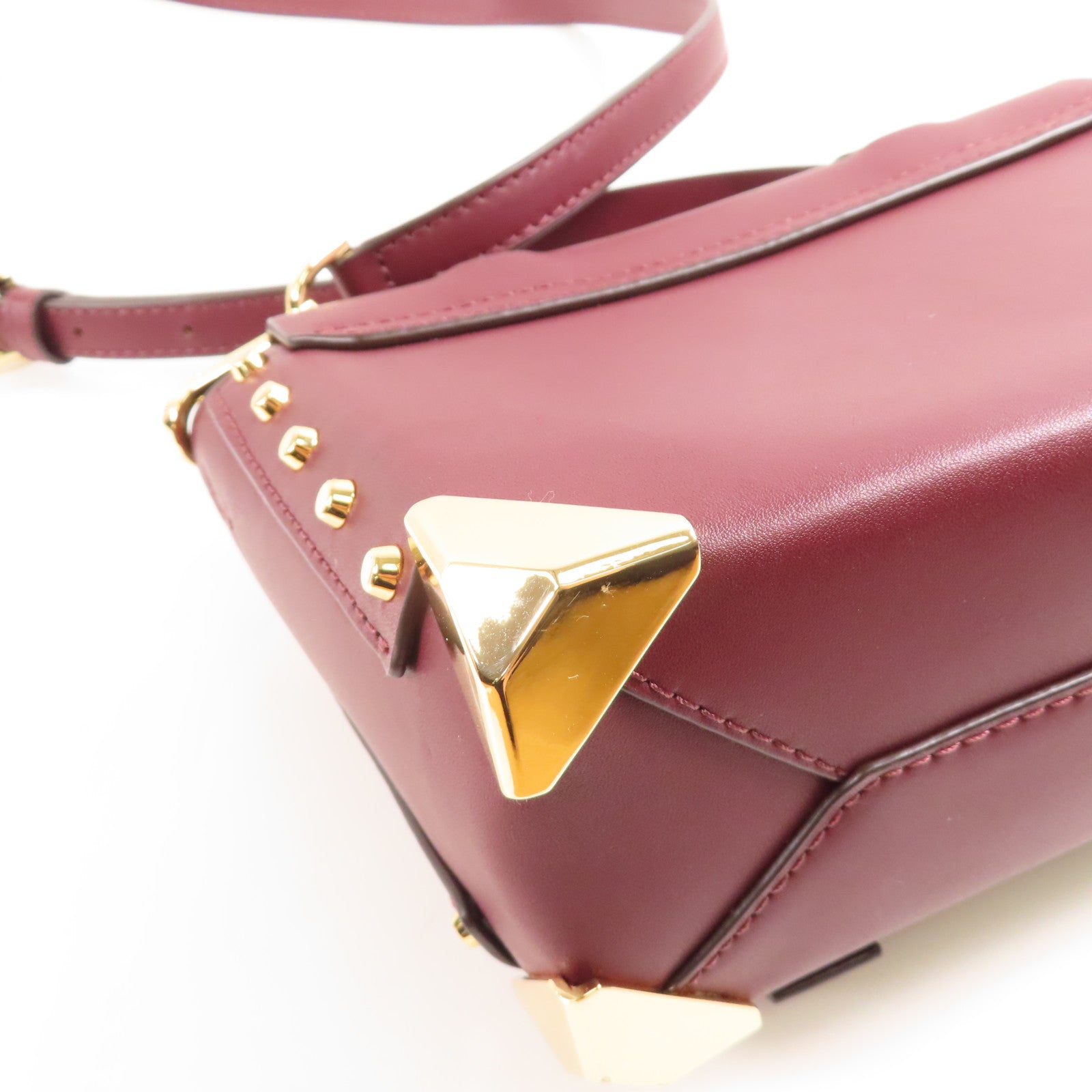 Michael Kors 牛皮皮革Mini Manhattan Bag金扣手挽肩背兩用袋