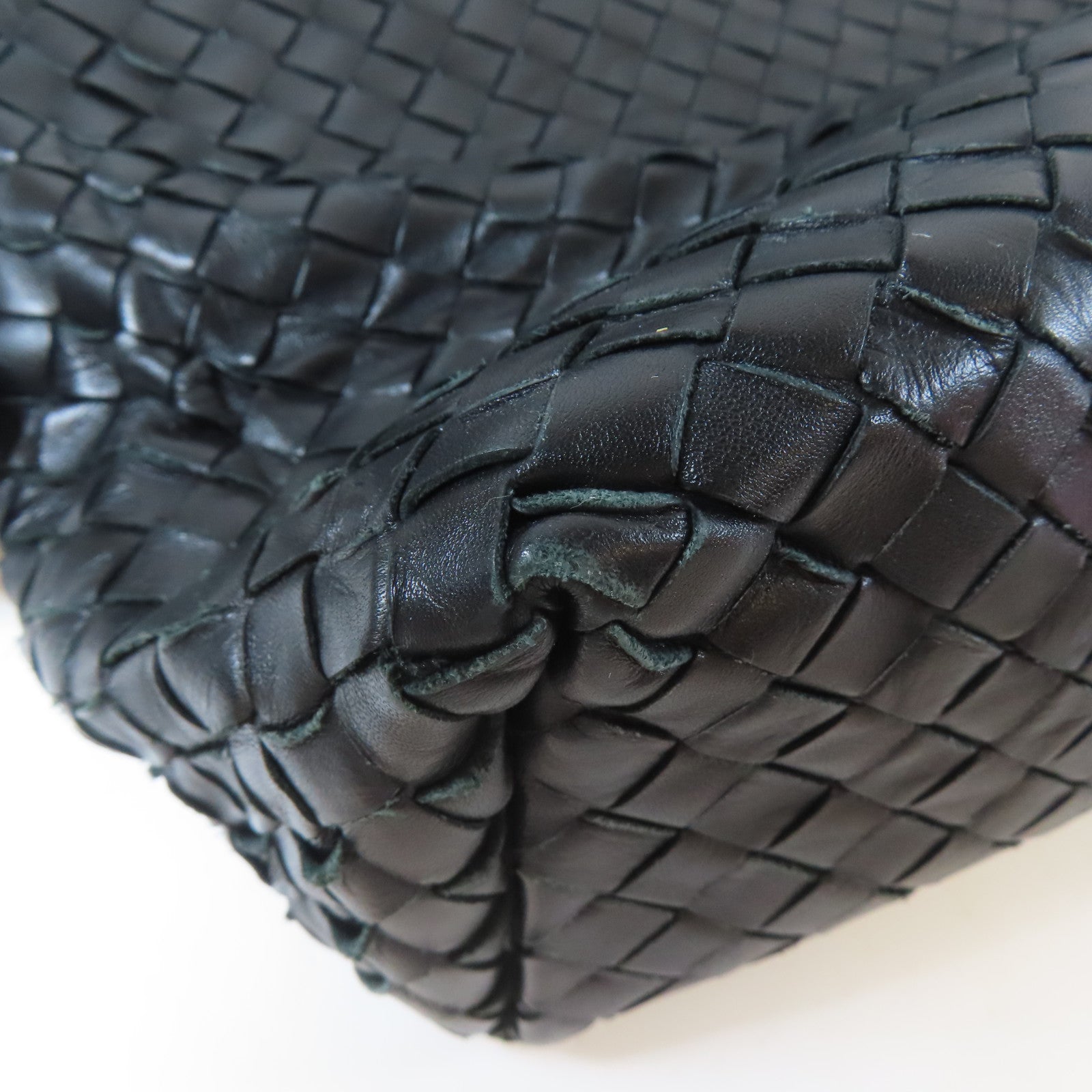 BOTTEGA VENETA 【激減優惠】織紋牛皮皮革Shoulder Bag肩背袋黑色