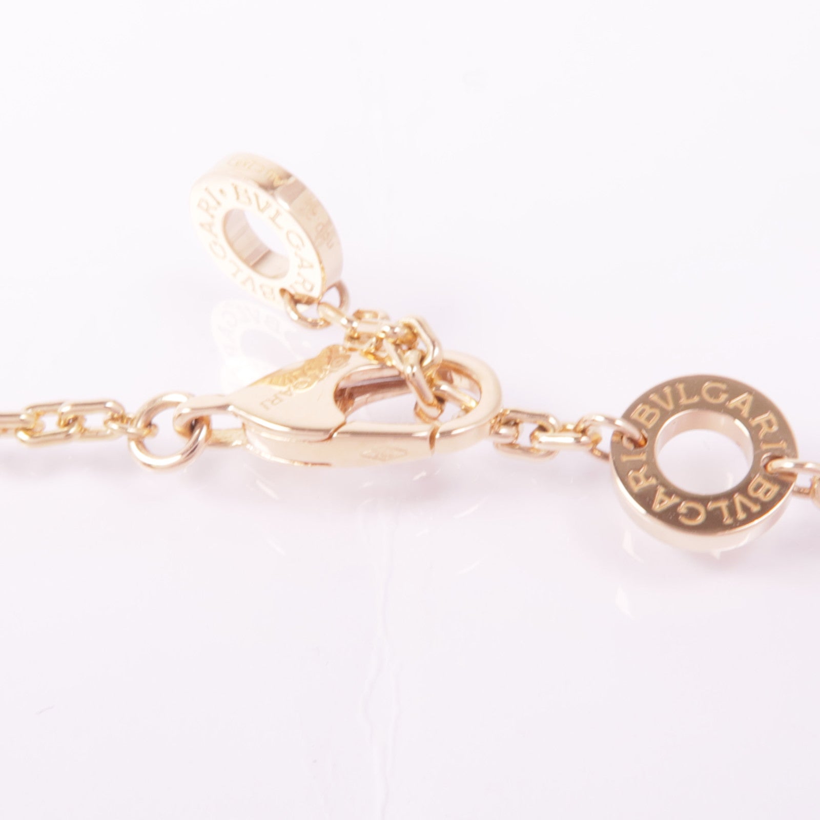 BVLGARI 18K玫瑰金Serpenti Viper Necklace孔雀石/鑽石項鍊