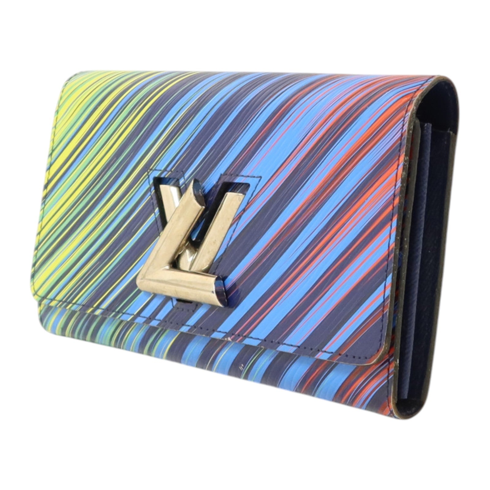 LOUIS VUITTON Epi Rainbow Twist Long Wallet銀扣長錢包