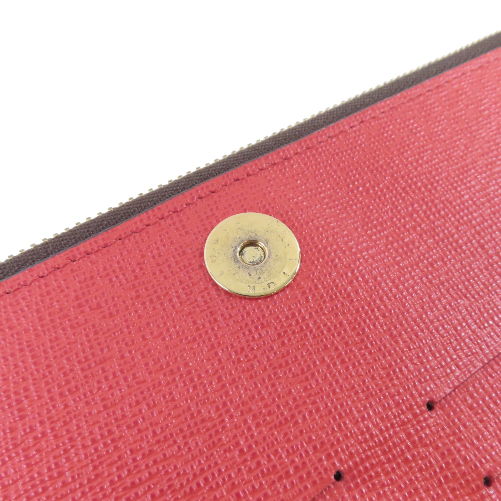 LOUIS VUITTON Monogram Portefeuille Adele Long Wallet金扣長錢包啡色/紅色