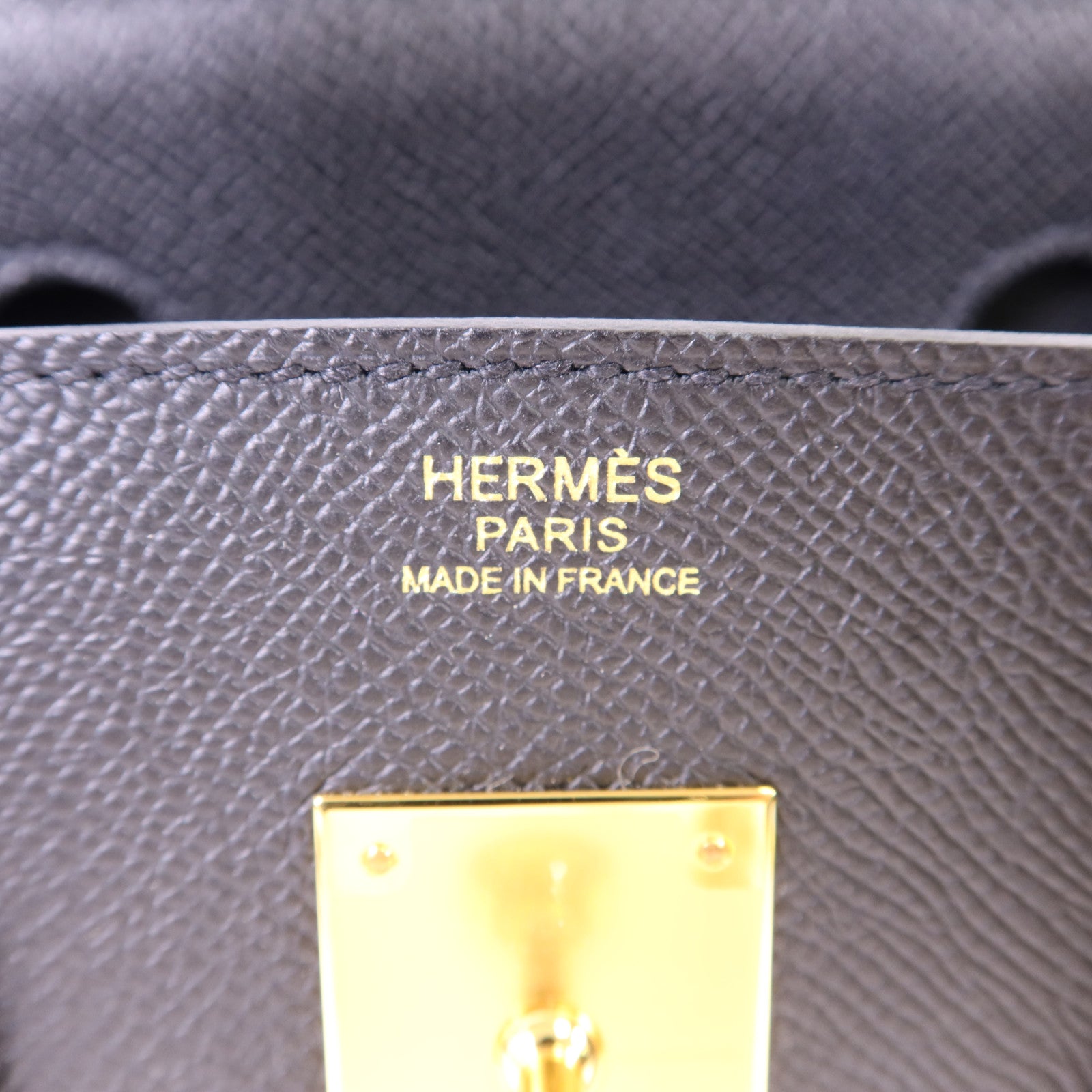 HERMES Epsom皮革Birkin 30金扣手挽袋Noir