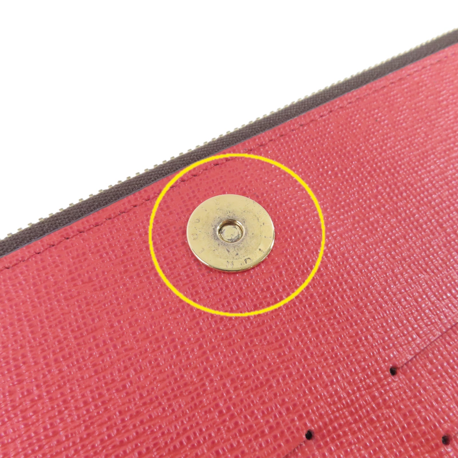 LOUIS VUITTON Monogram Portefeuille Adele Long Wallet金扣長錢包啡色/紅色