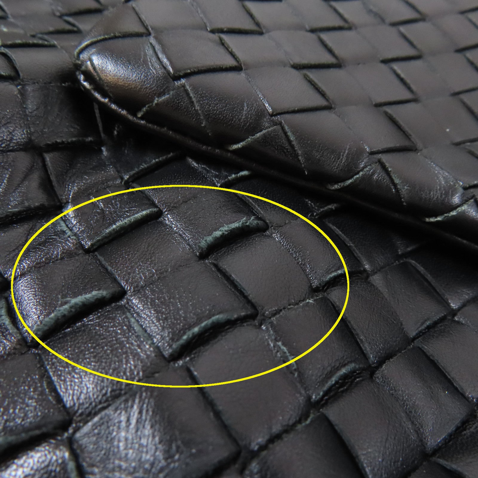 BOTTEGA VENETA 【激減優惠】織紋牛皮皮革Shoulder Bag肩背袋黑色