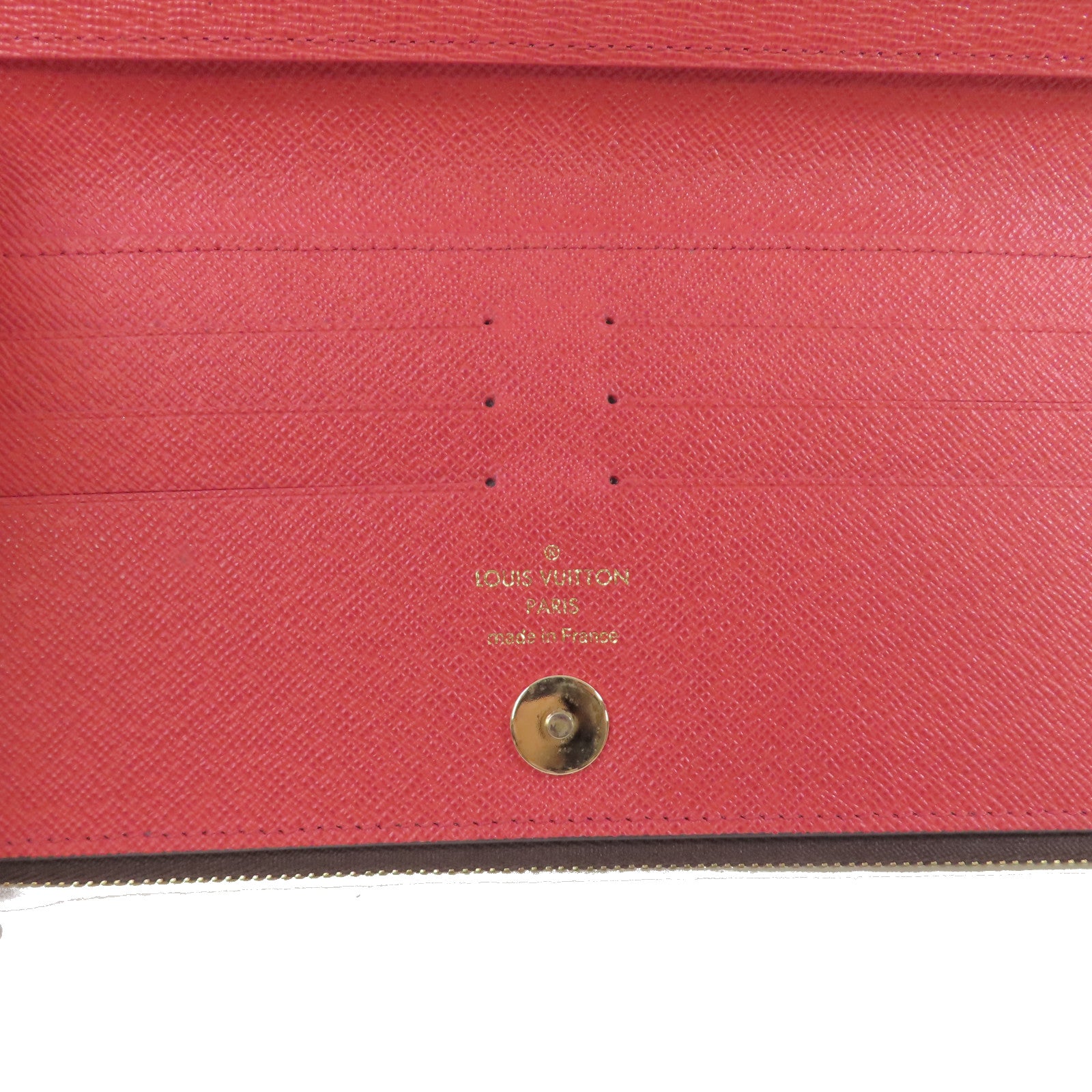 LOUIS VUITTON Monogram Portefeuille Adele Long Wallet金扣長錢包啡色/紅色