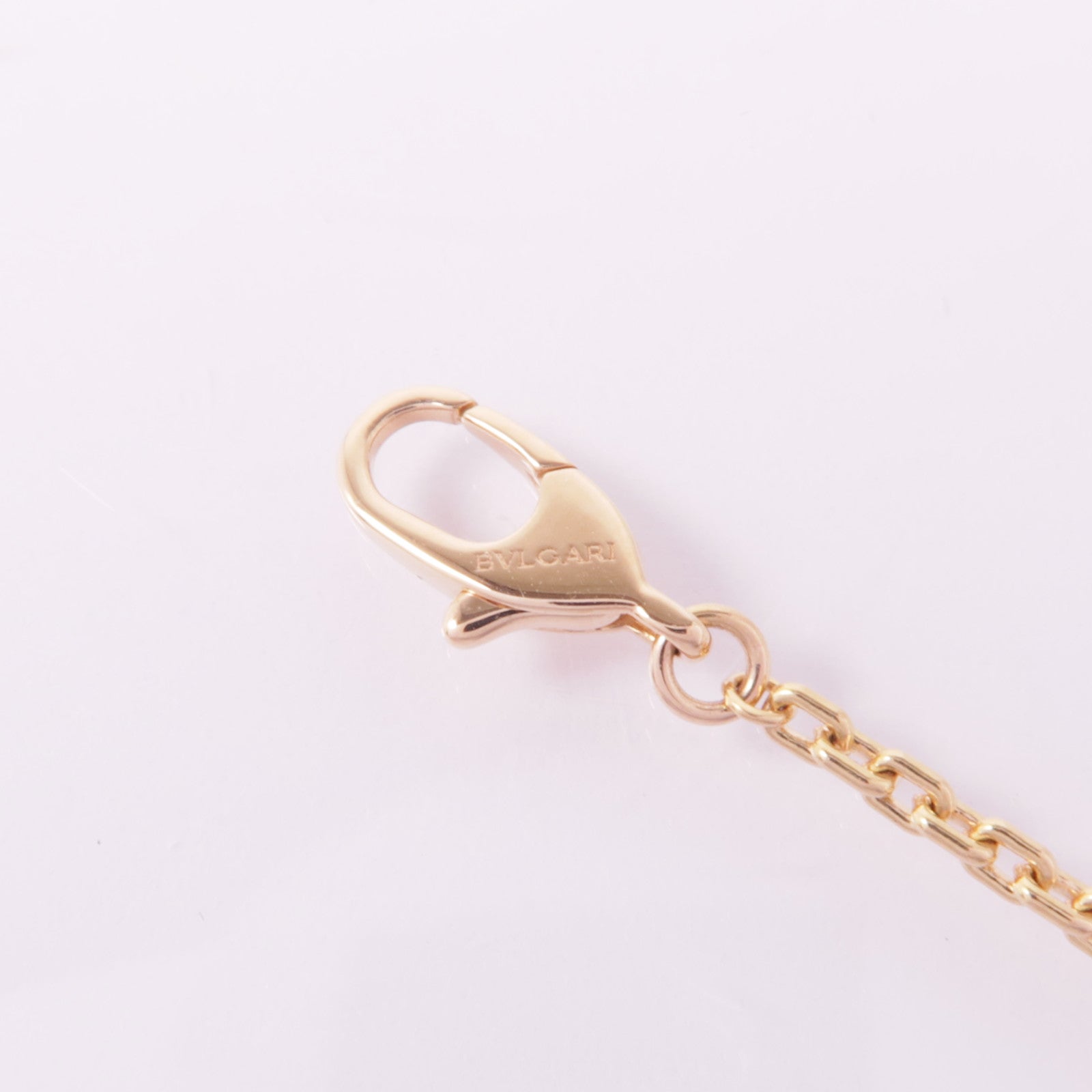 BVLGARI 18K玫瑰金Serpenti Viper Necklace孔雀石/鑽石項鍊