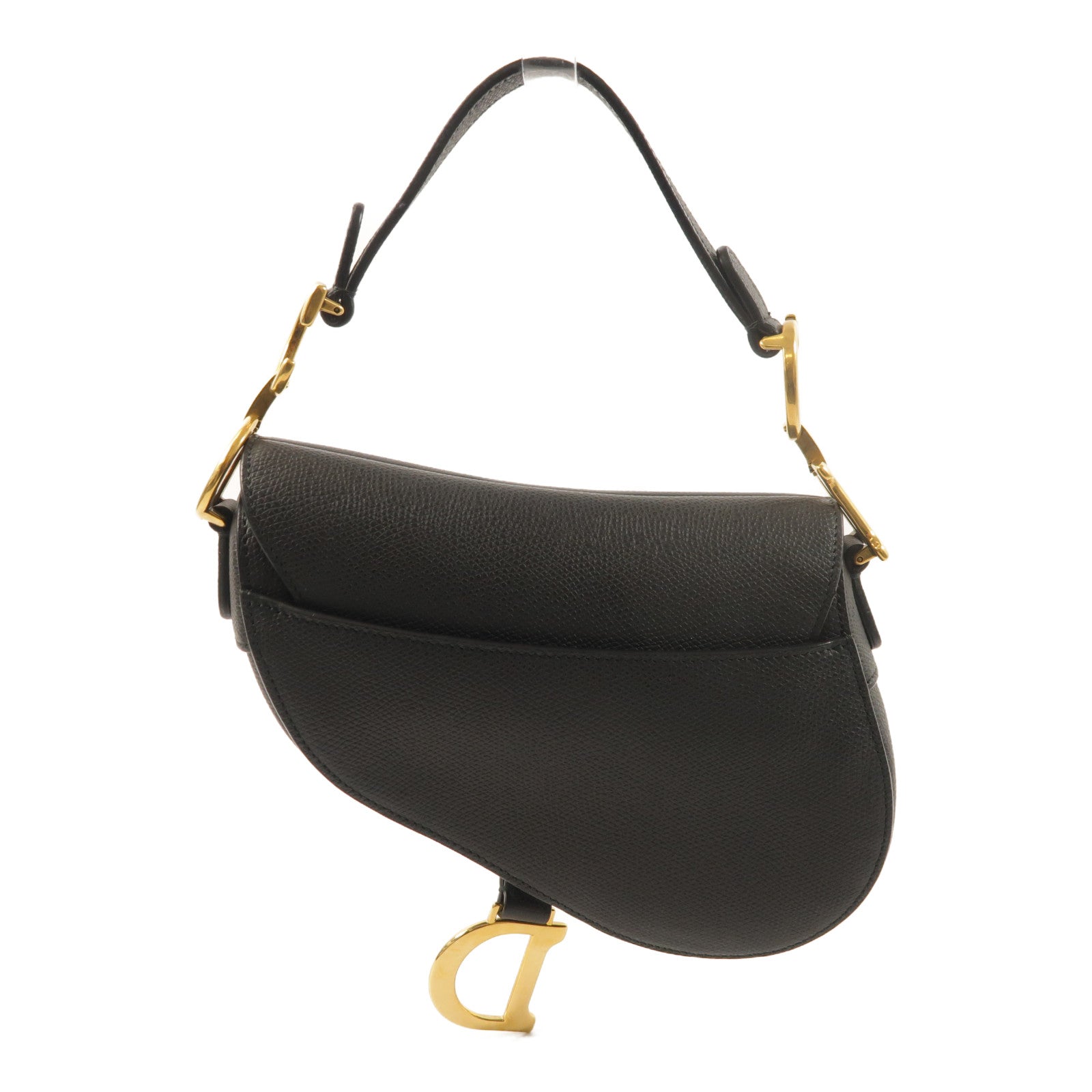 Dior 牛皮皮革Mini Saddle金扣手挽袋