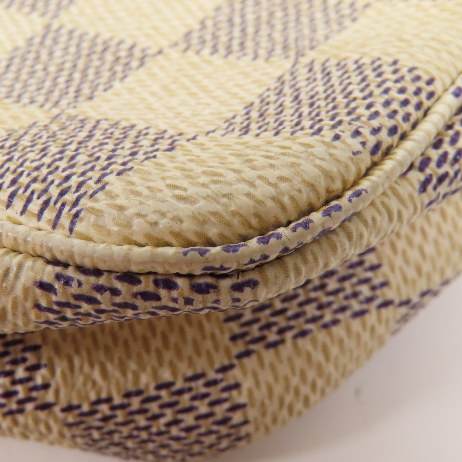 LOUIS VUITTON Damier Azur Pochette Accessories金扣手挽袋