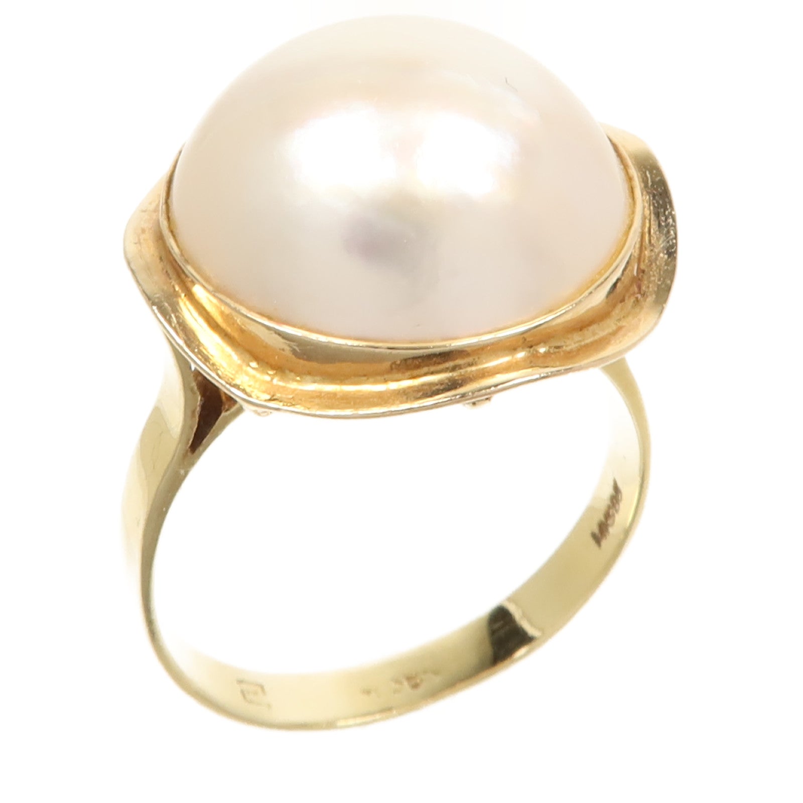 JEWELRY 14K黃金Pearl Ring珍珠戒指US#6.25