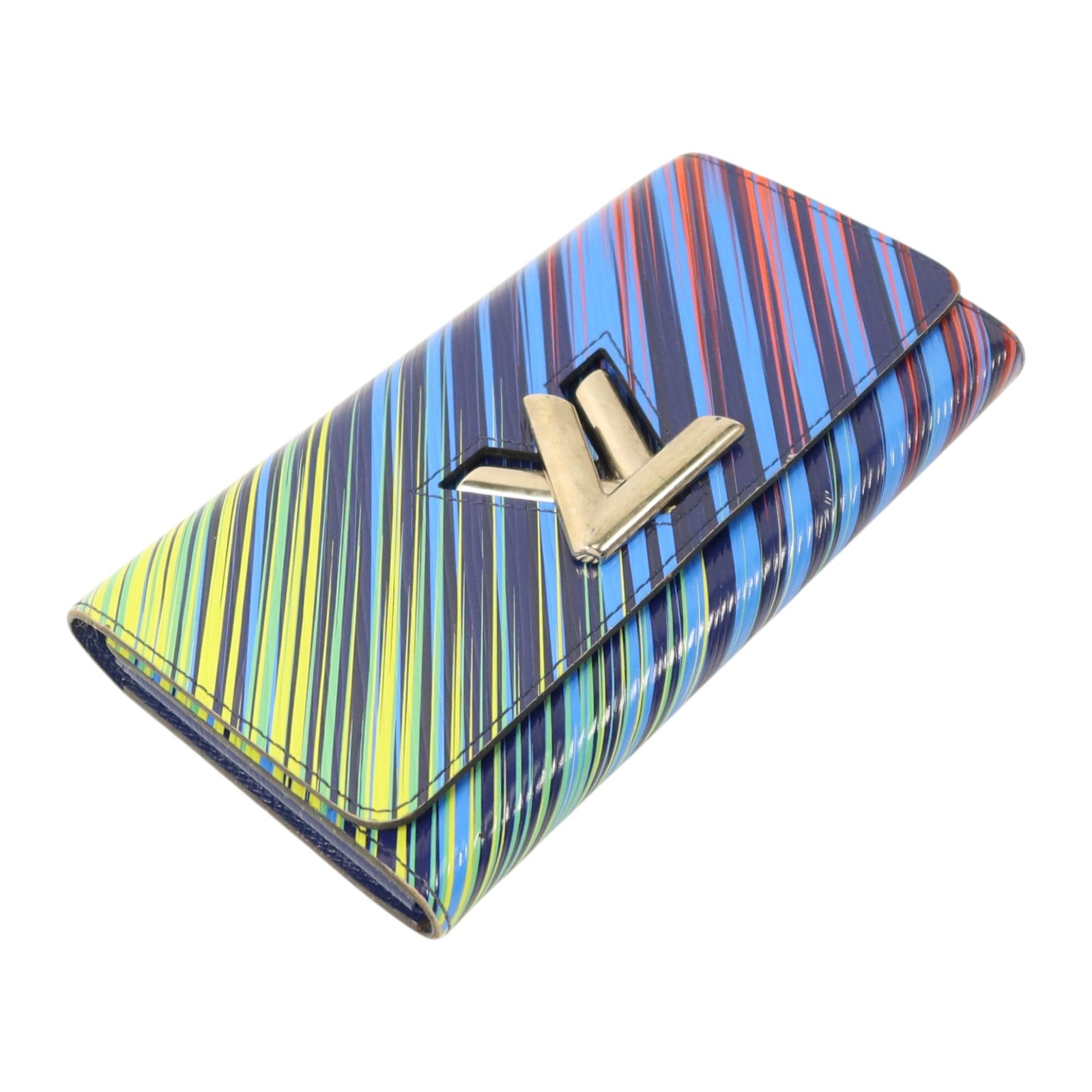 LOUIS VUITTON Epi Rainbow Twist Long Wallet銀扣長錢包