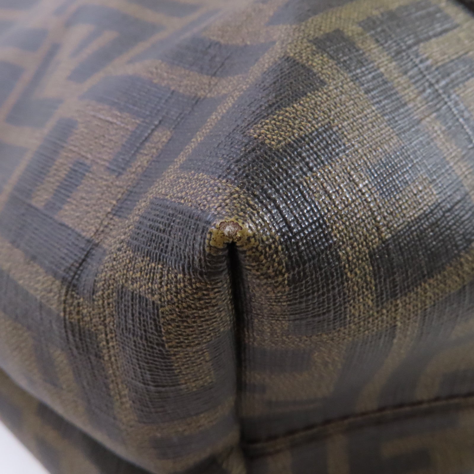 FENDI 塗層帆布Zucca Large Tote Bag肩背袋啡色