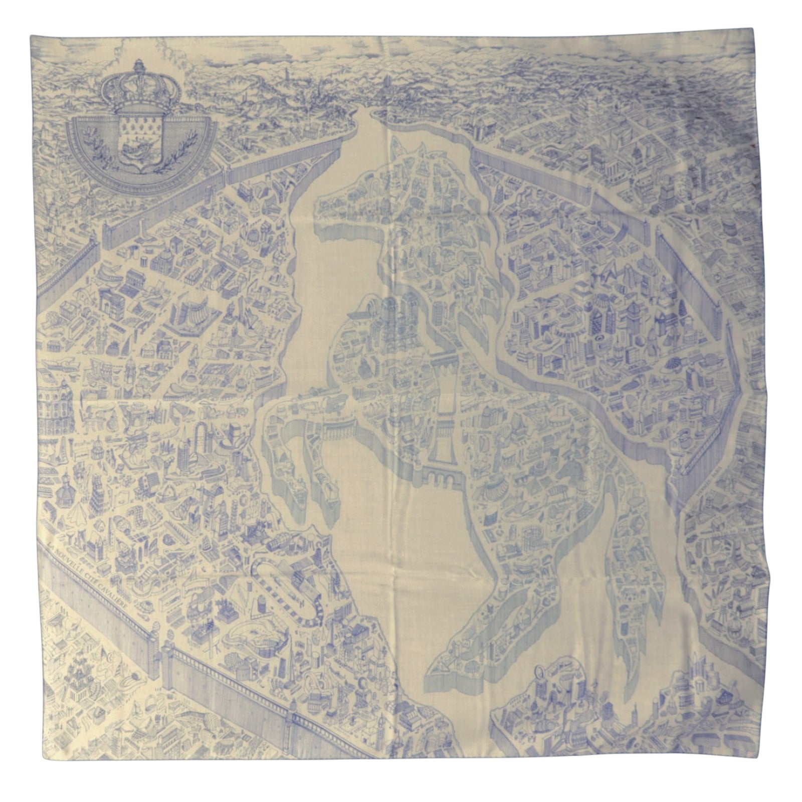 HERMES 羊絨/絲質Mors A Jouets Bandana Shawl 140x140絲巾