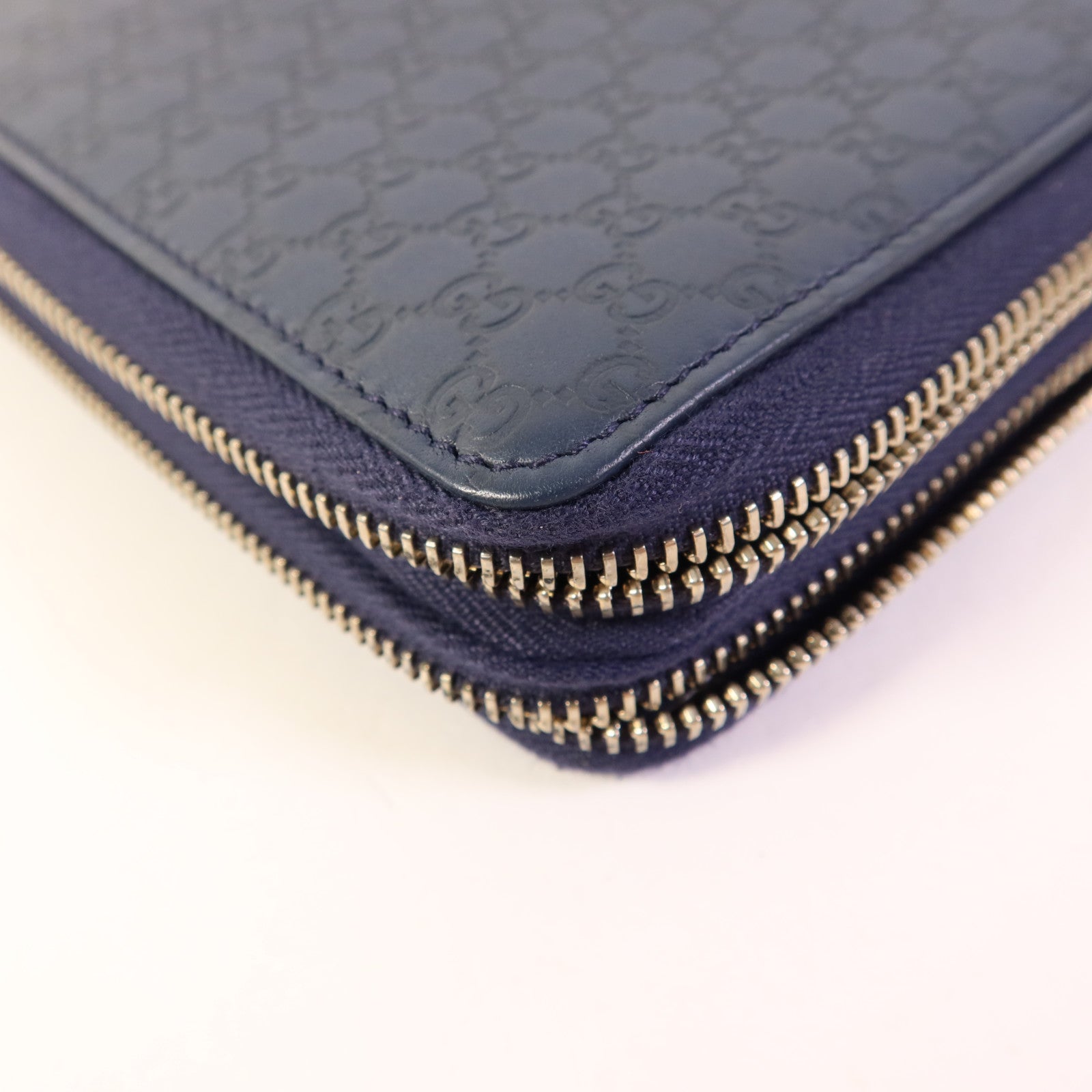 GUCCI 牛皮皮革Guccissima Travel Document Wallet銀扣長錢包