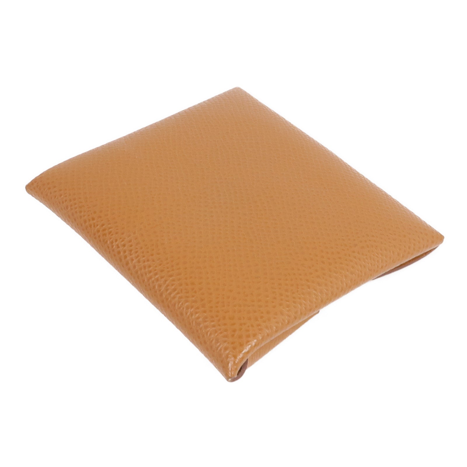 HERMES Epsom皮革Bastie Coin Case銀扣零錢包Gold