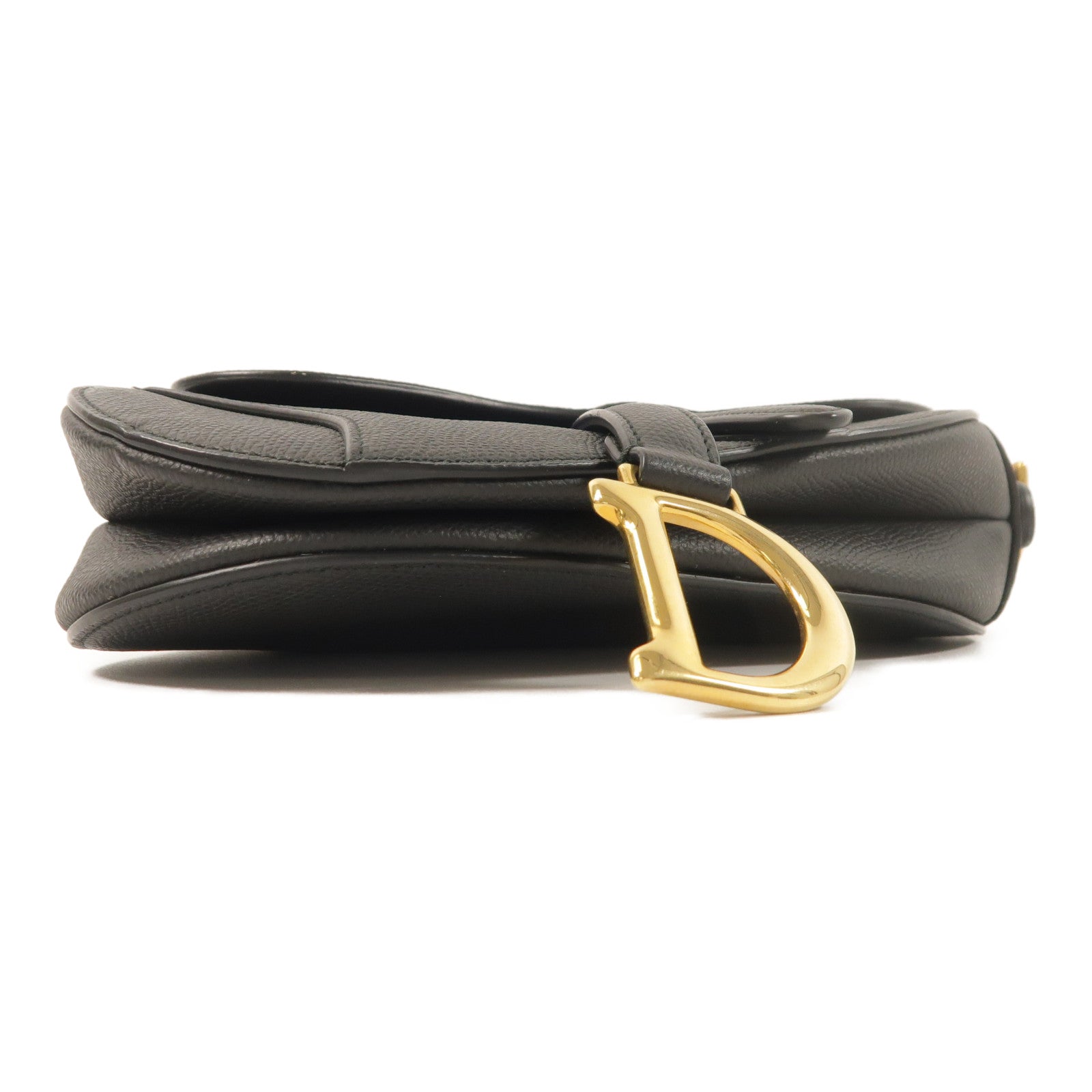 Dior 牛皮皮革Mini Saddle金扣手挽袋