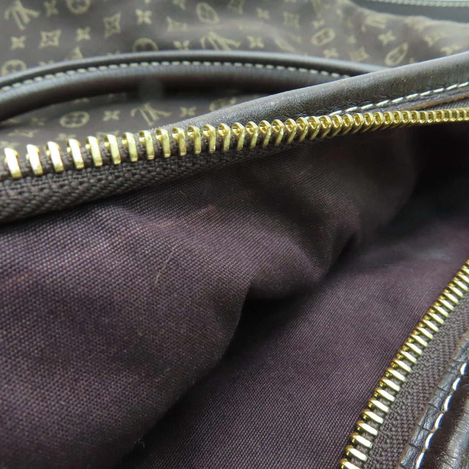 LOUIS VUITTON Monogram Mini Lin Shoulder Bag金扣肩背袋啡色