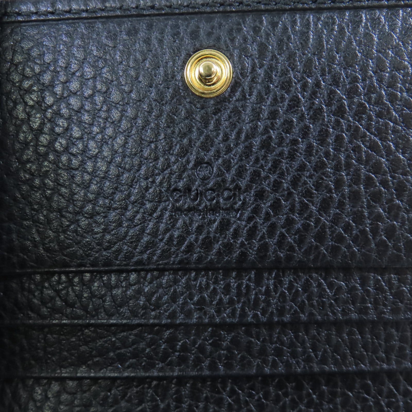 GUCCI 牛皮皮革GG Marmot Wallet金扣短錢包黑色