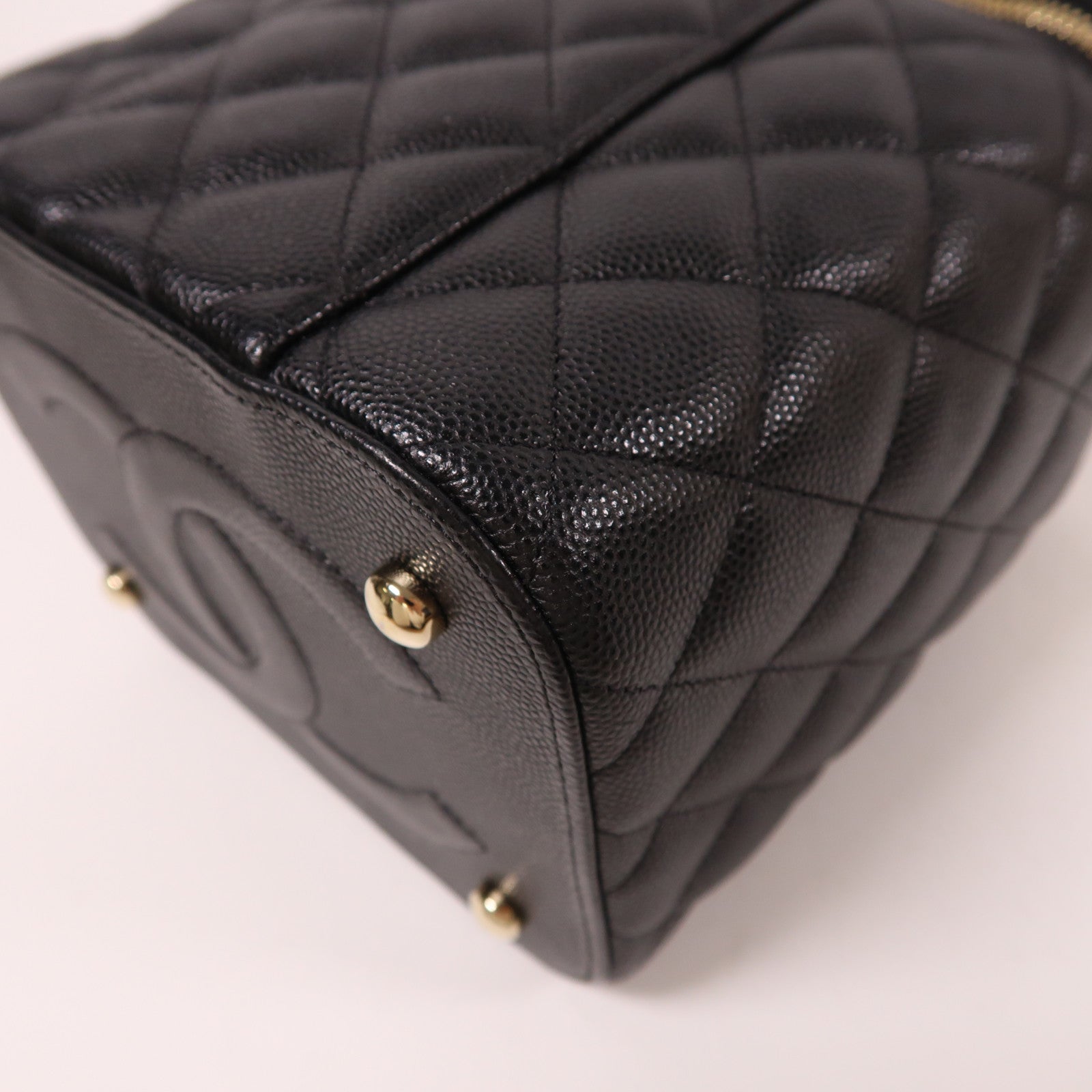 CHANEL 牛皮皮革Vanity Bag金扣手挽肩背兩用袋